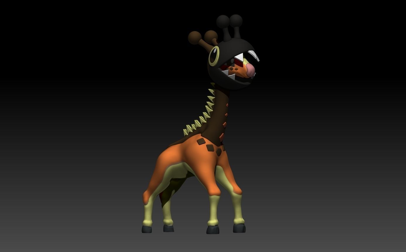 Farigiraf cartoon giraffe 3D print model_1