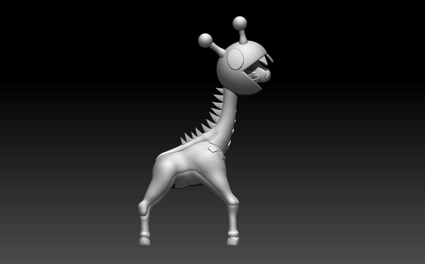 Farigiraf cartoon giraffe 3D print model_4