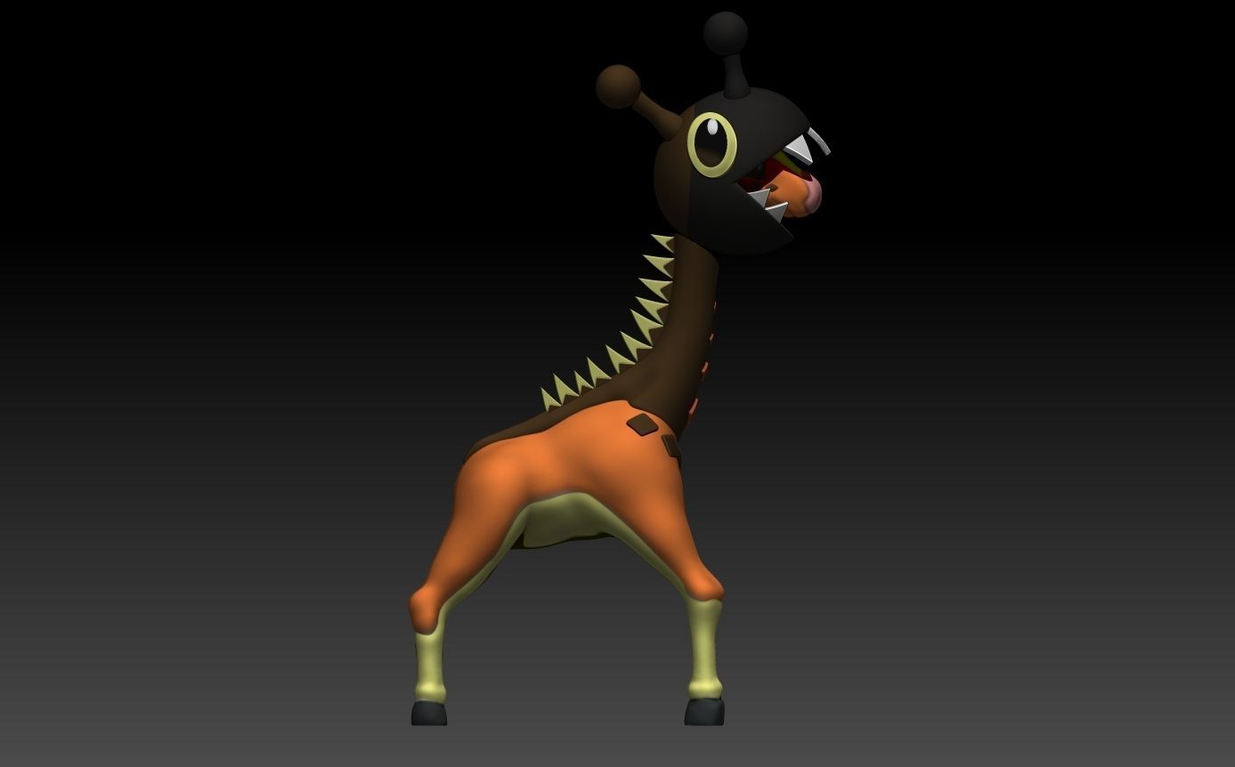 Farigiraf cartoon giraffe 3D print model_3
