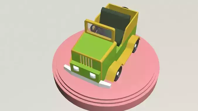 Low Poly 3D Car Model toy