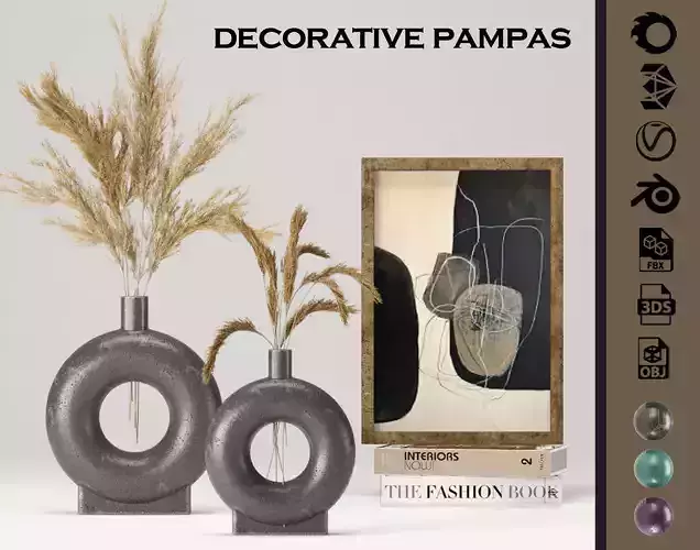 decorative pampas set 01