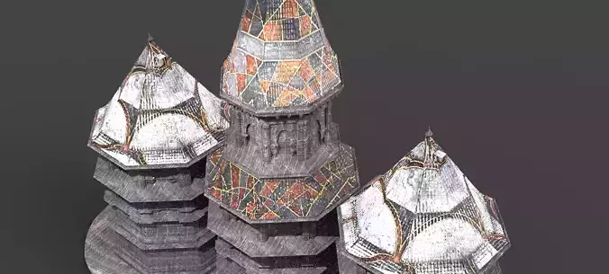 Germanic Tall Grand Tower 2 Designs 3D model