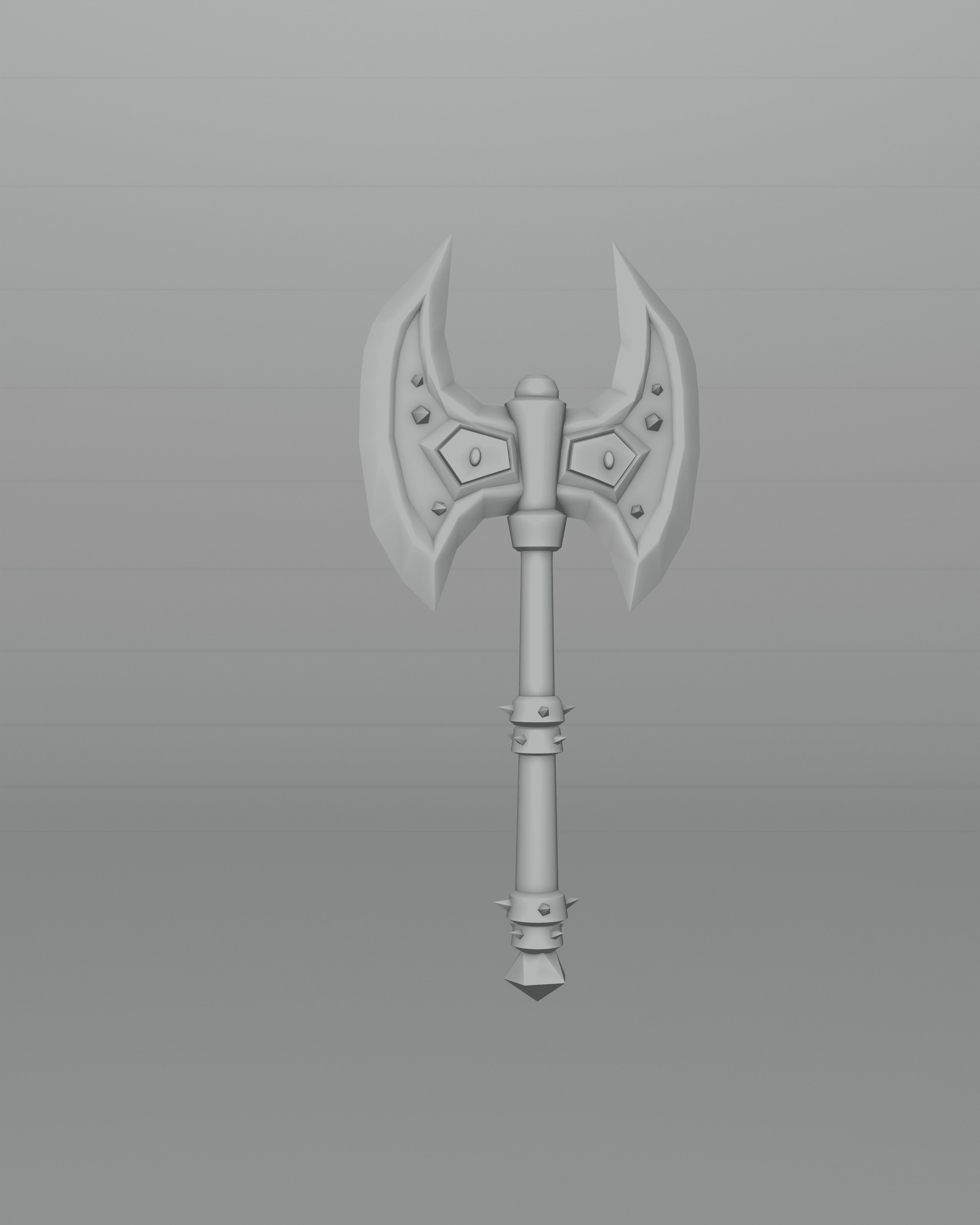 Axe - game ready model Low-poly 3D model with light Low-poly 3D model_5