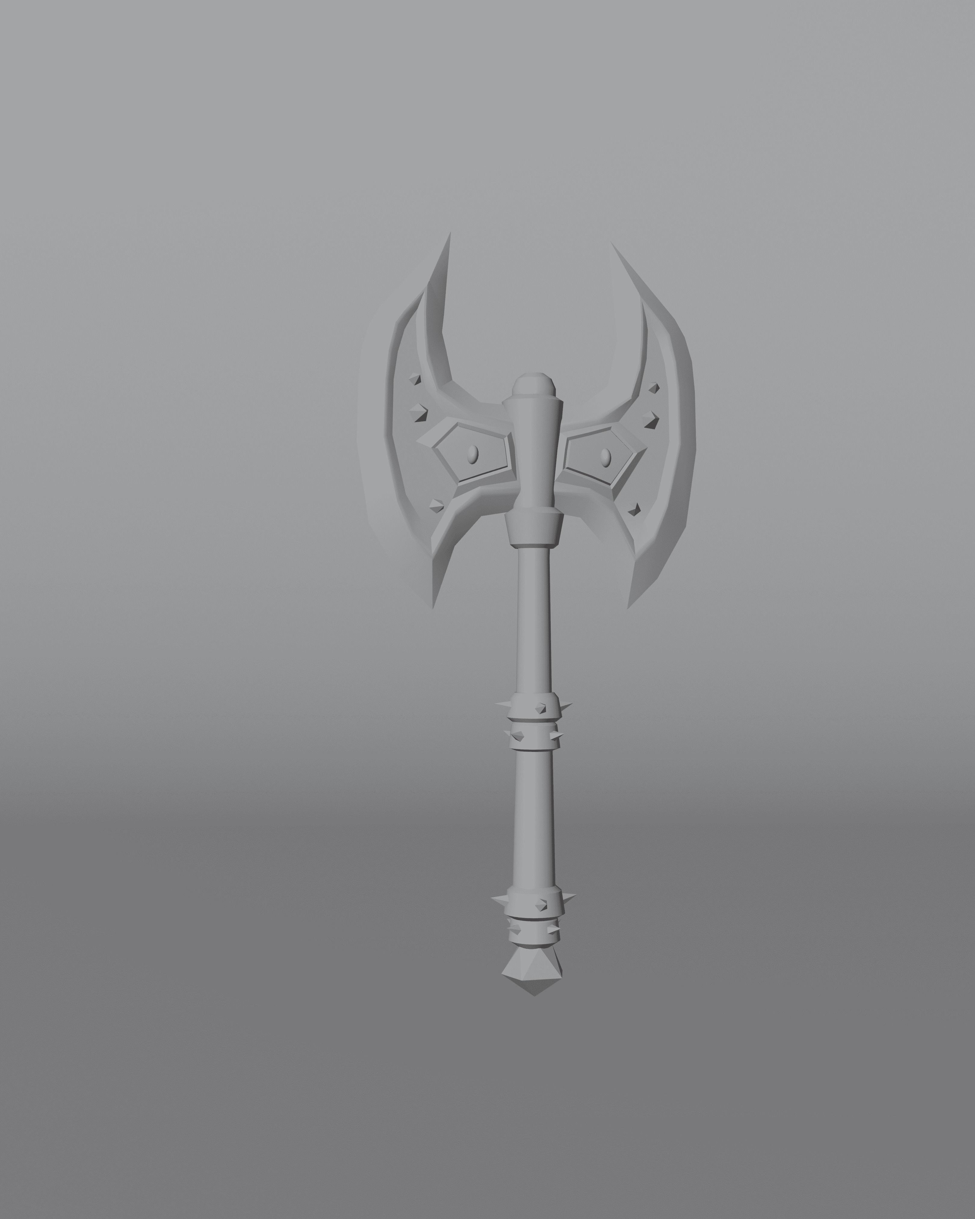 Axe - game ready model Low-poly 3D model with light Low-poly 3D model_3