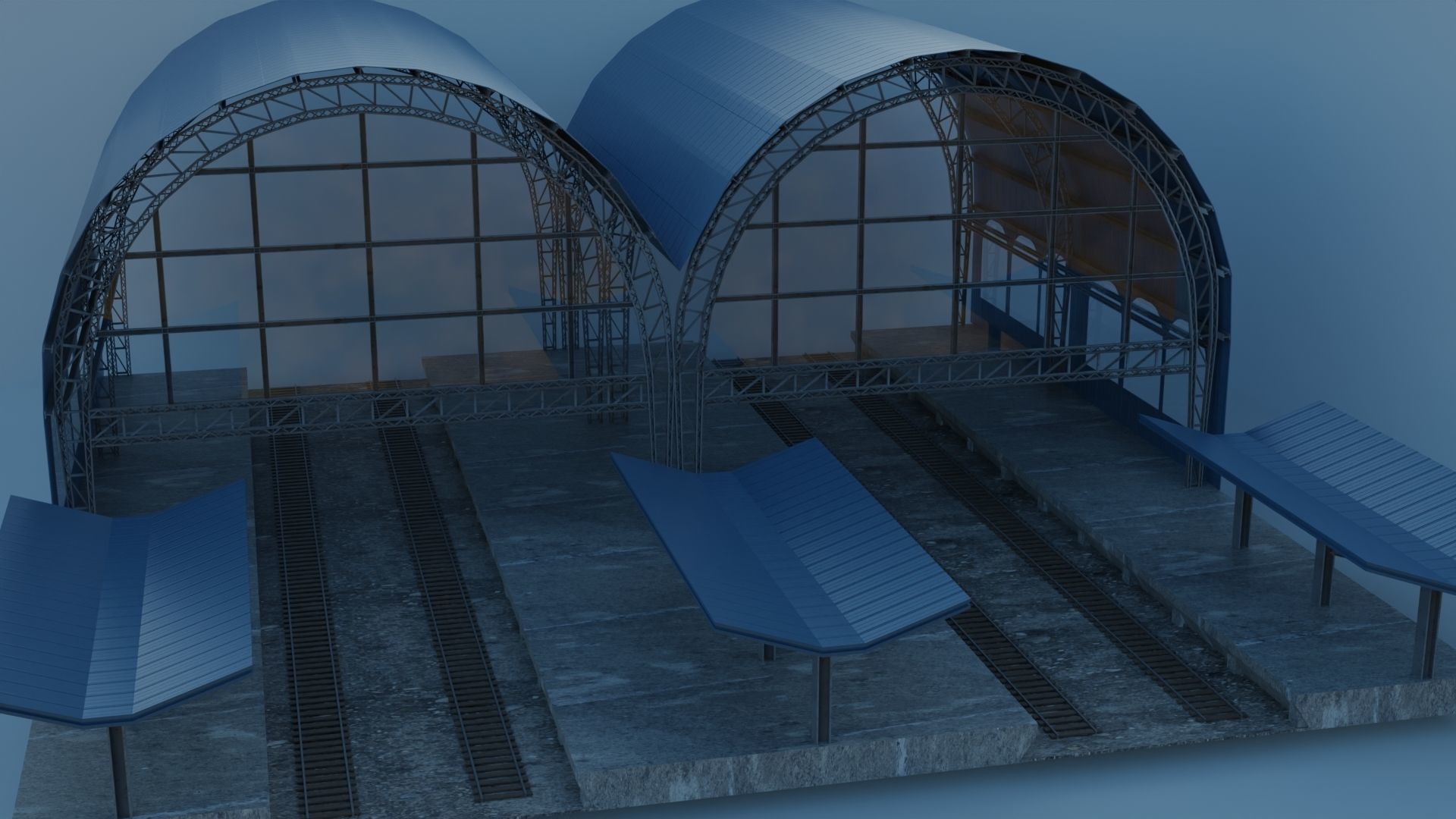 Railway Station 3D model_11