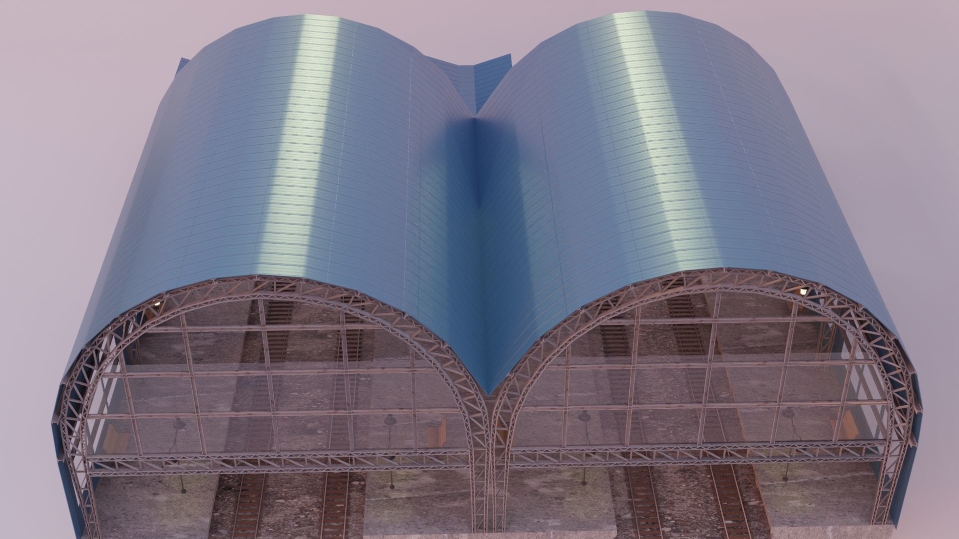 Railway Station 3D model_8