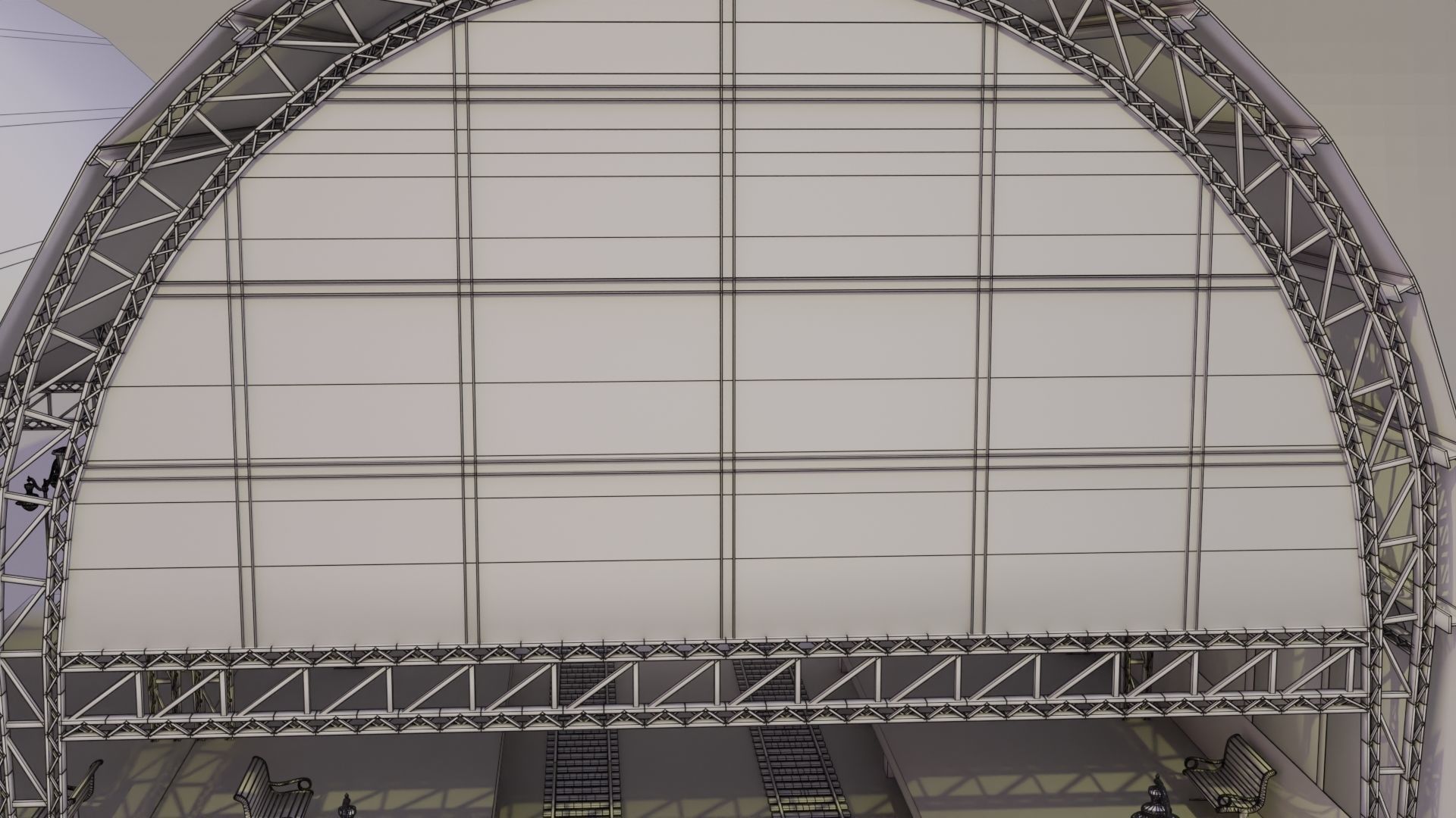 Railway Station 3D model_13