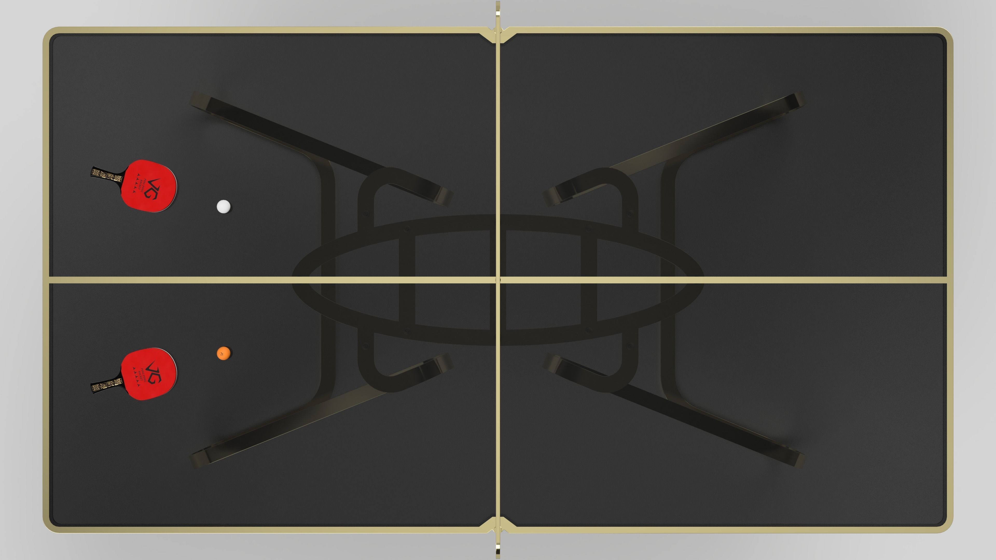 Ping Pong Table Set 3D model_17