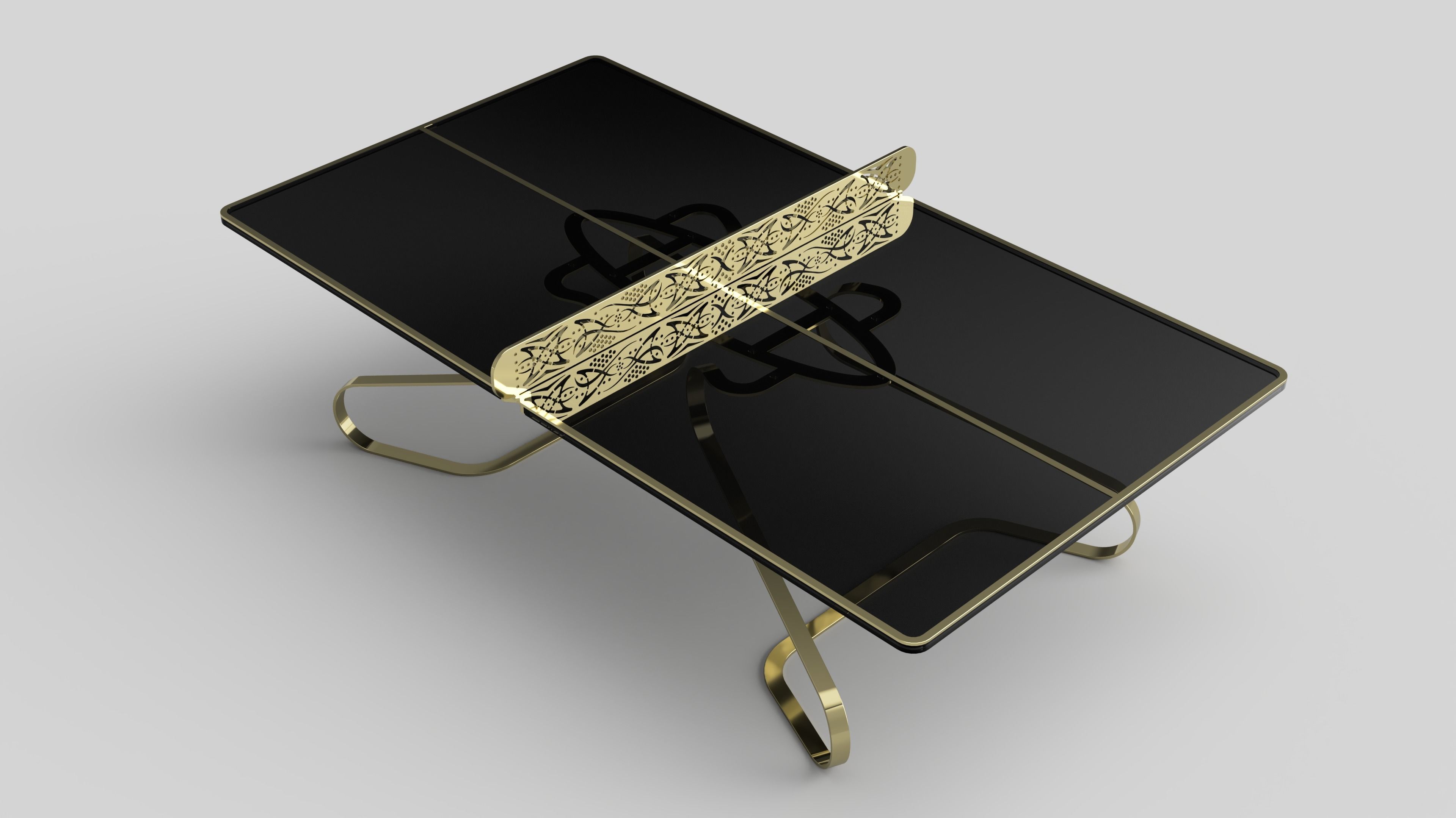 Ping Pong Table Set 3D model_12