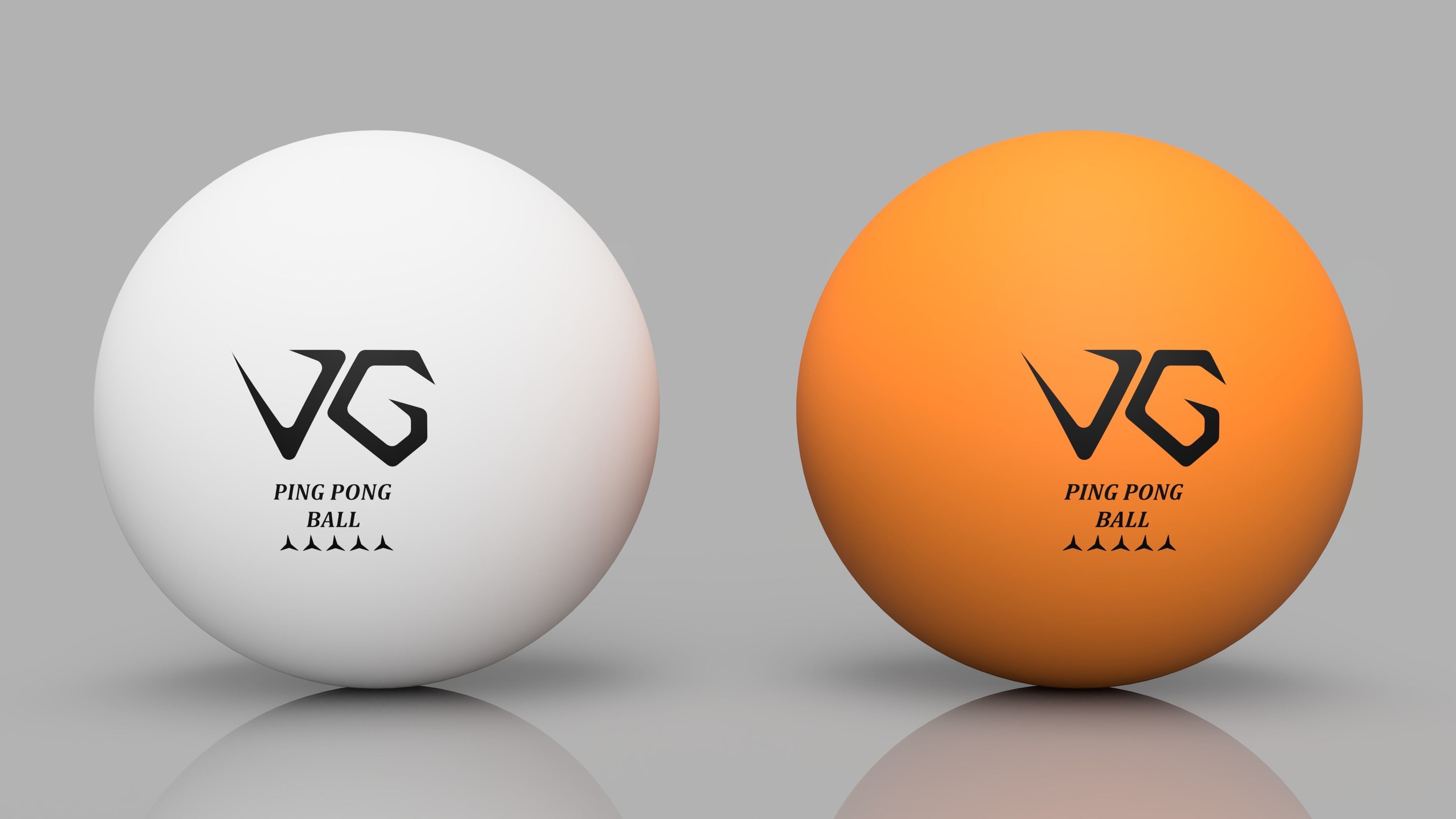 Ping Pong Table Set 3D model_2