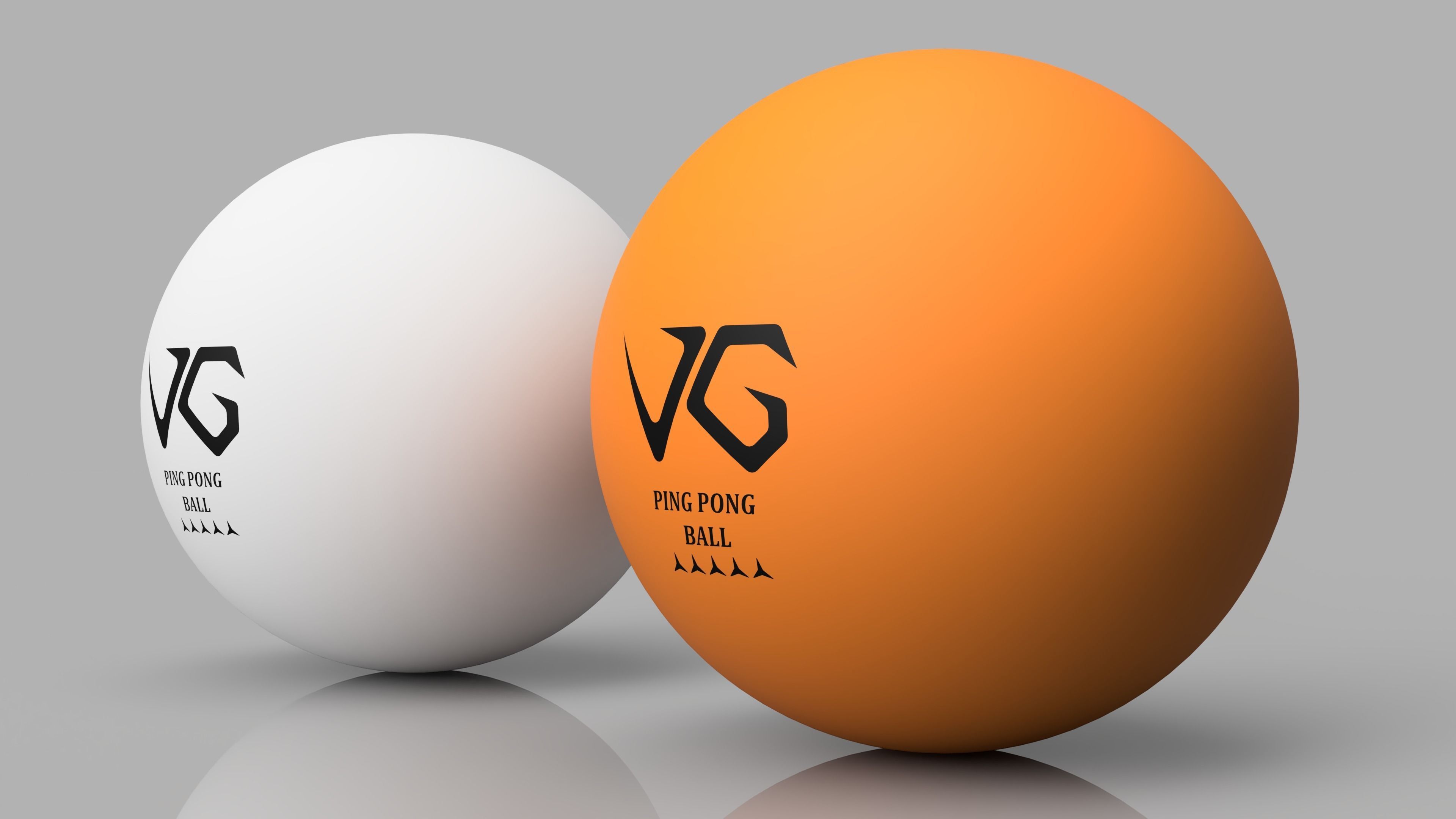 Ping Pong Table Set 3D model_8