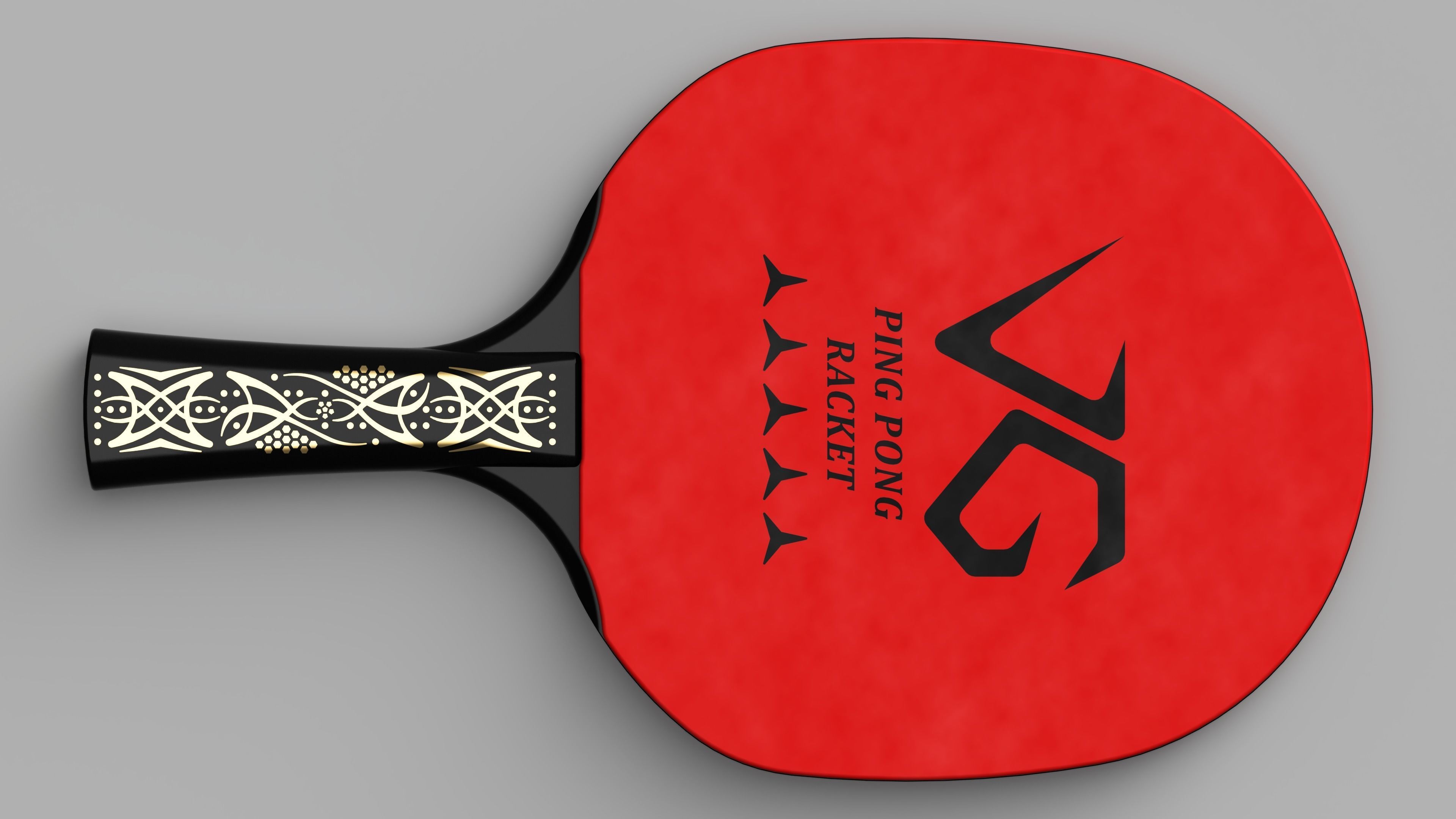 Ping Pong Table Set 3D model_10