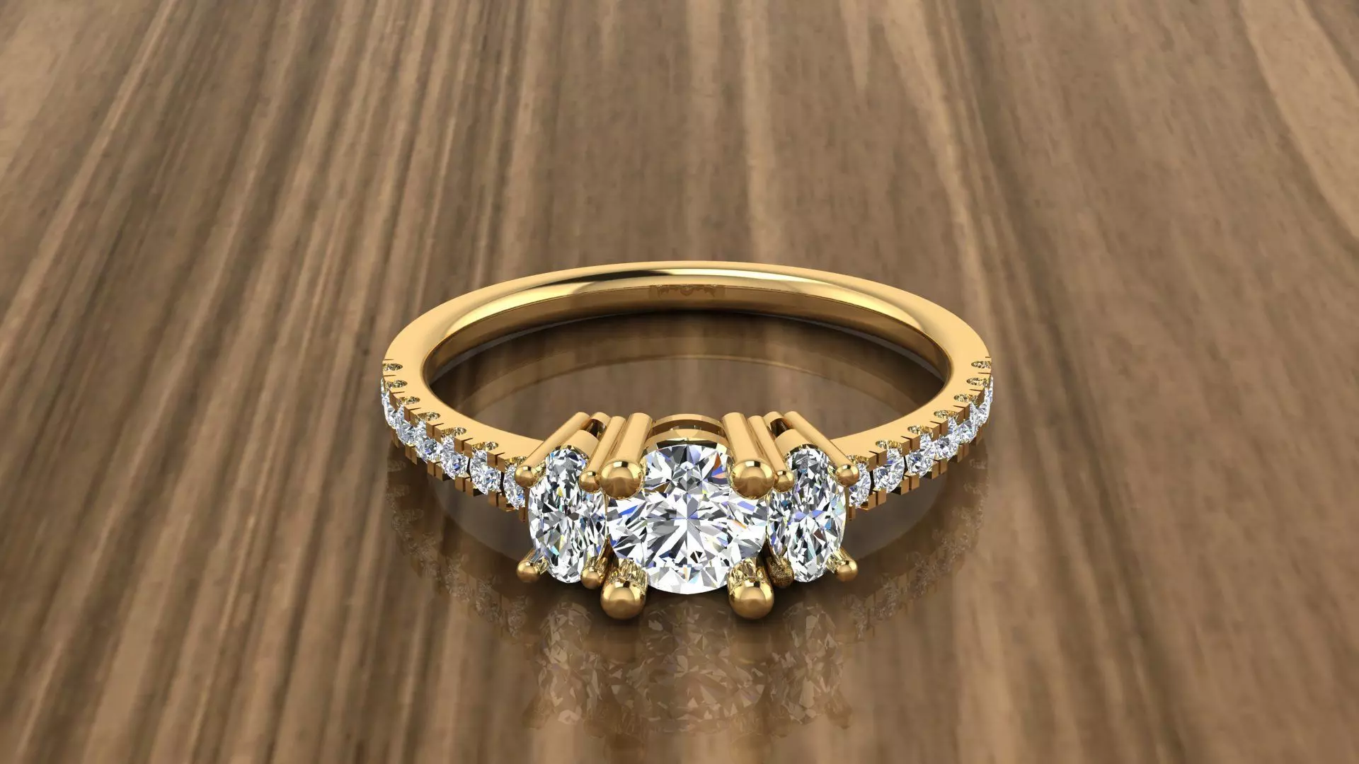 Diamond Jewelry Ring 3D print model_0