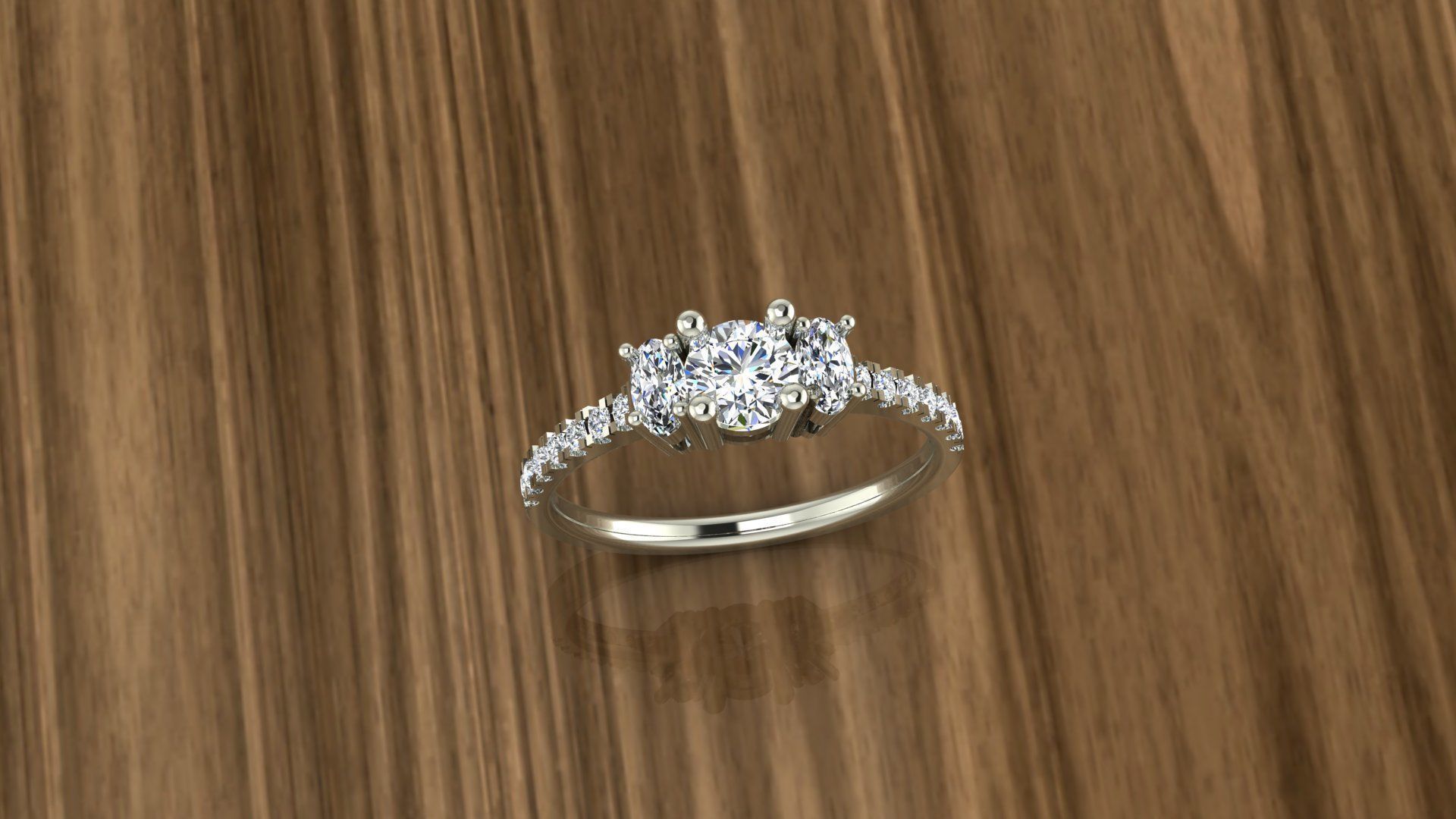 Diamond Jewelry Ring 3D print model_8