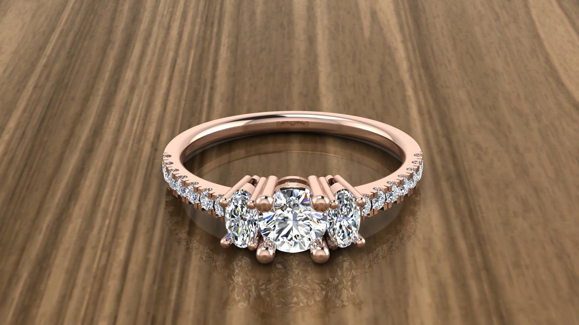 Diamond Jewelry Ring 3D print model_7