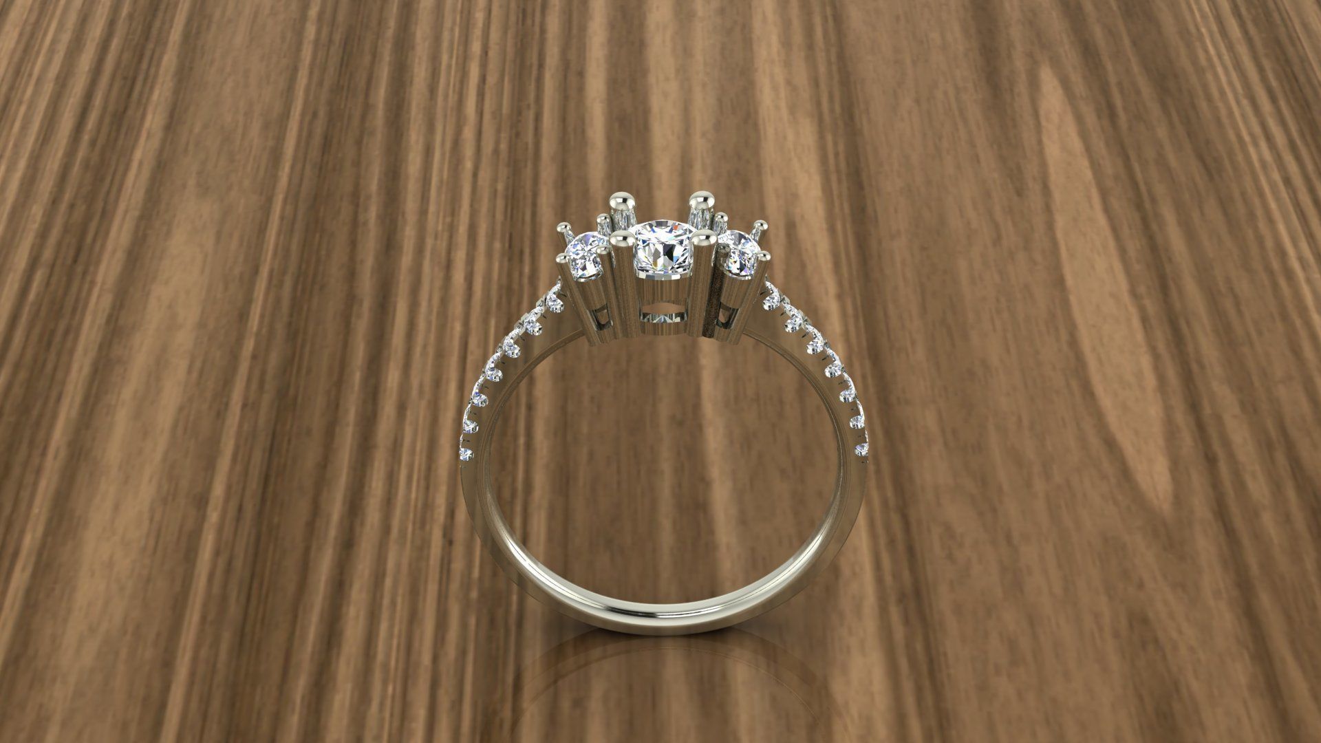 Diamond Jewelry Ring 3D print model_9