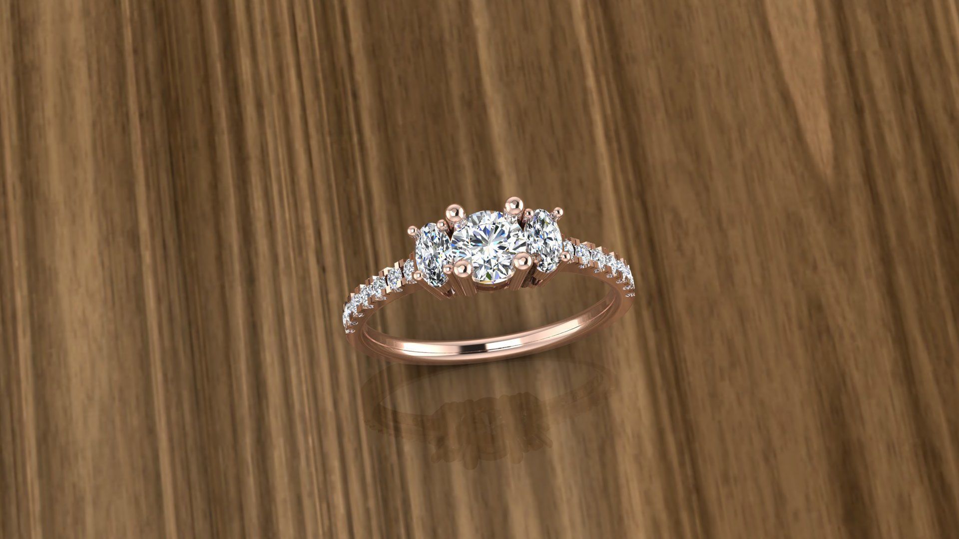Diamond Jewelry Ring 3D print model_2