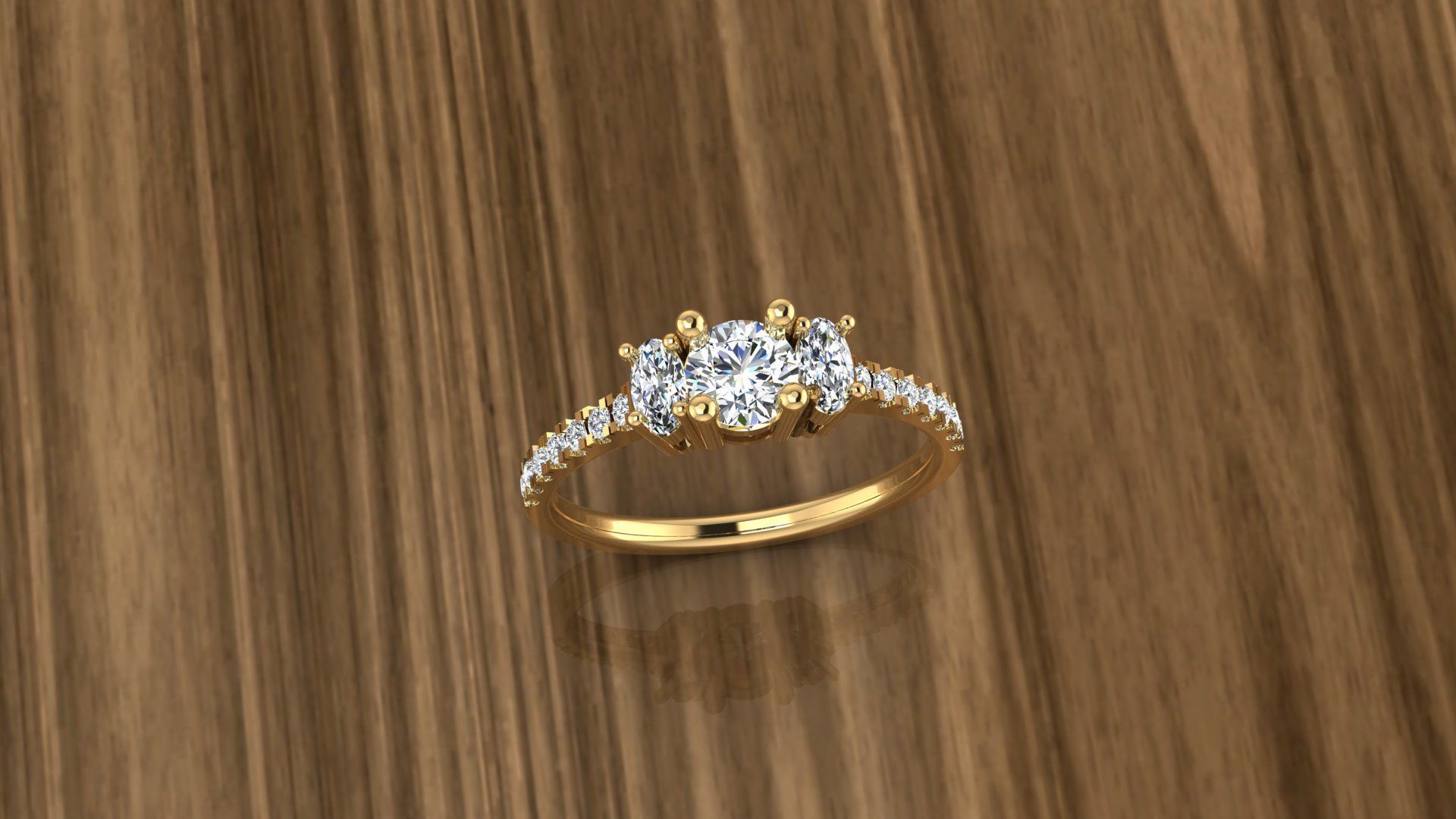 Diamond Jewelry Ring 3D print model_13