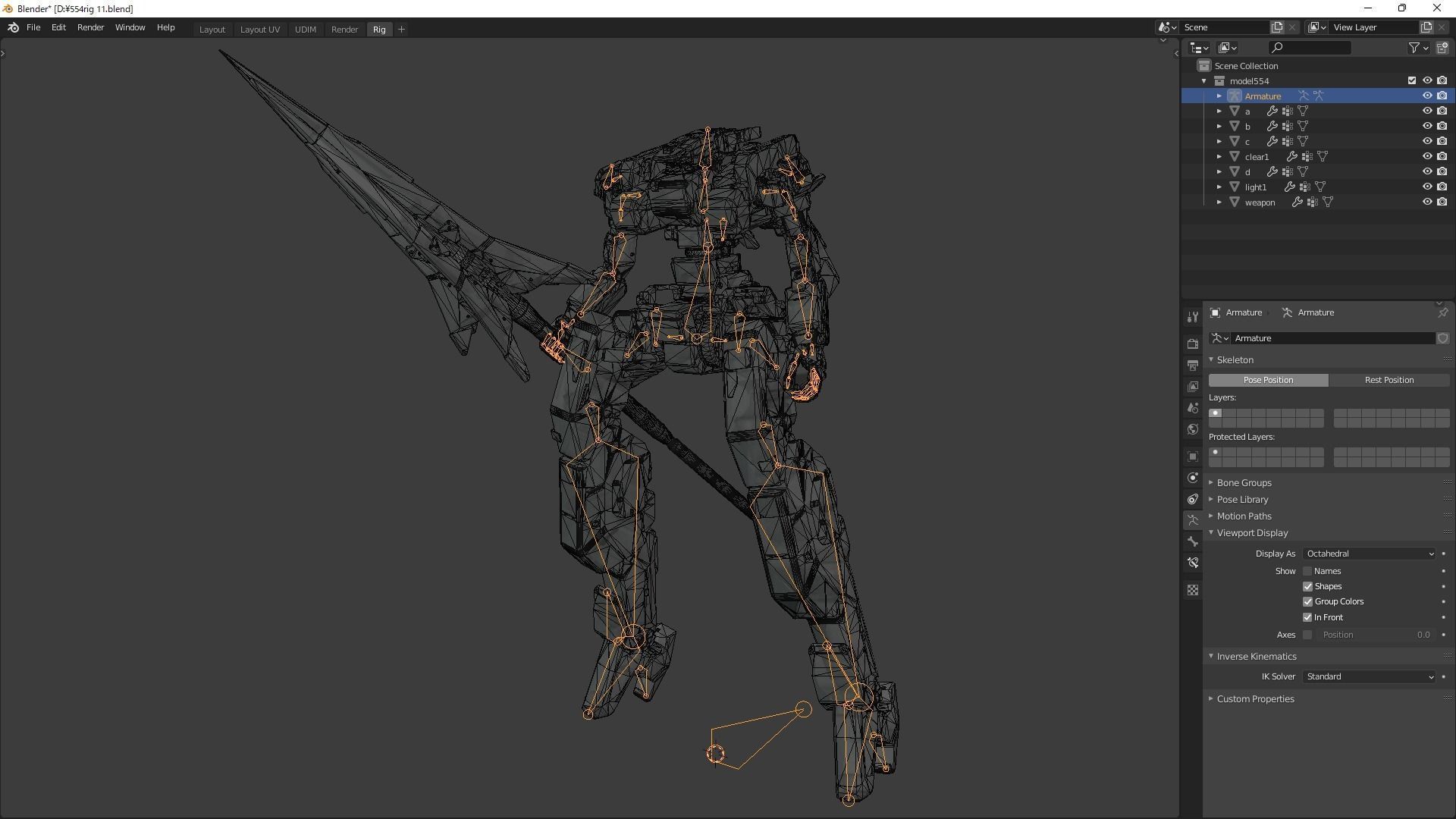 scifi-model554 gundam robot 3D model_5