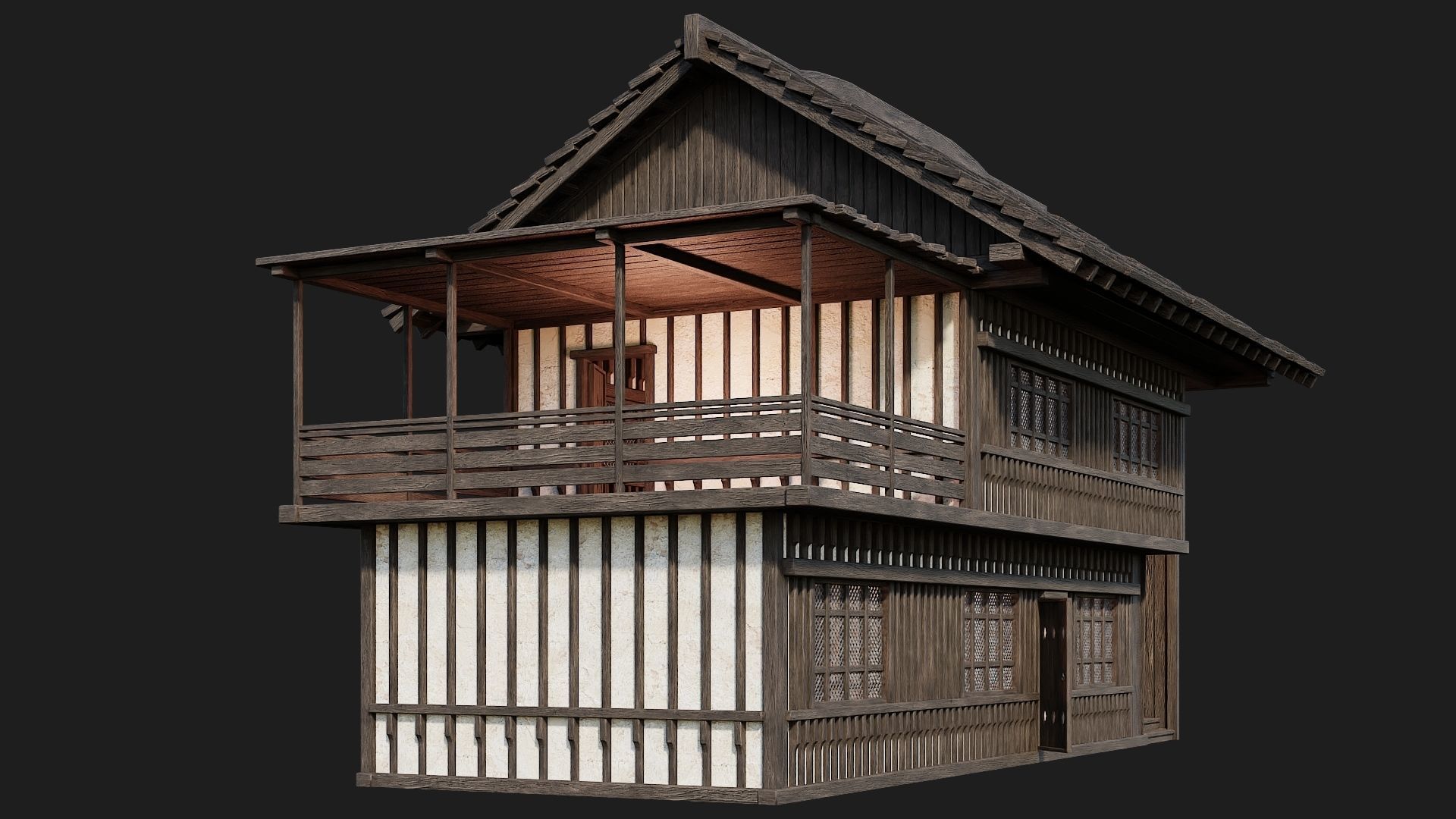 Old Medieval Building 4K Textures GameReady 112 Low-poly 3D model_3
