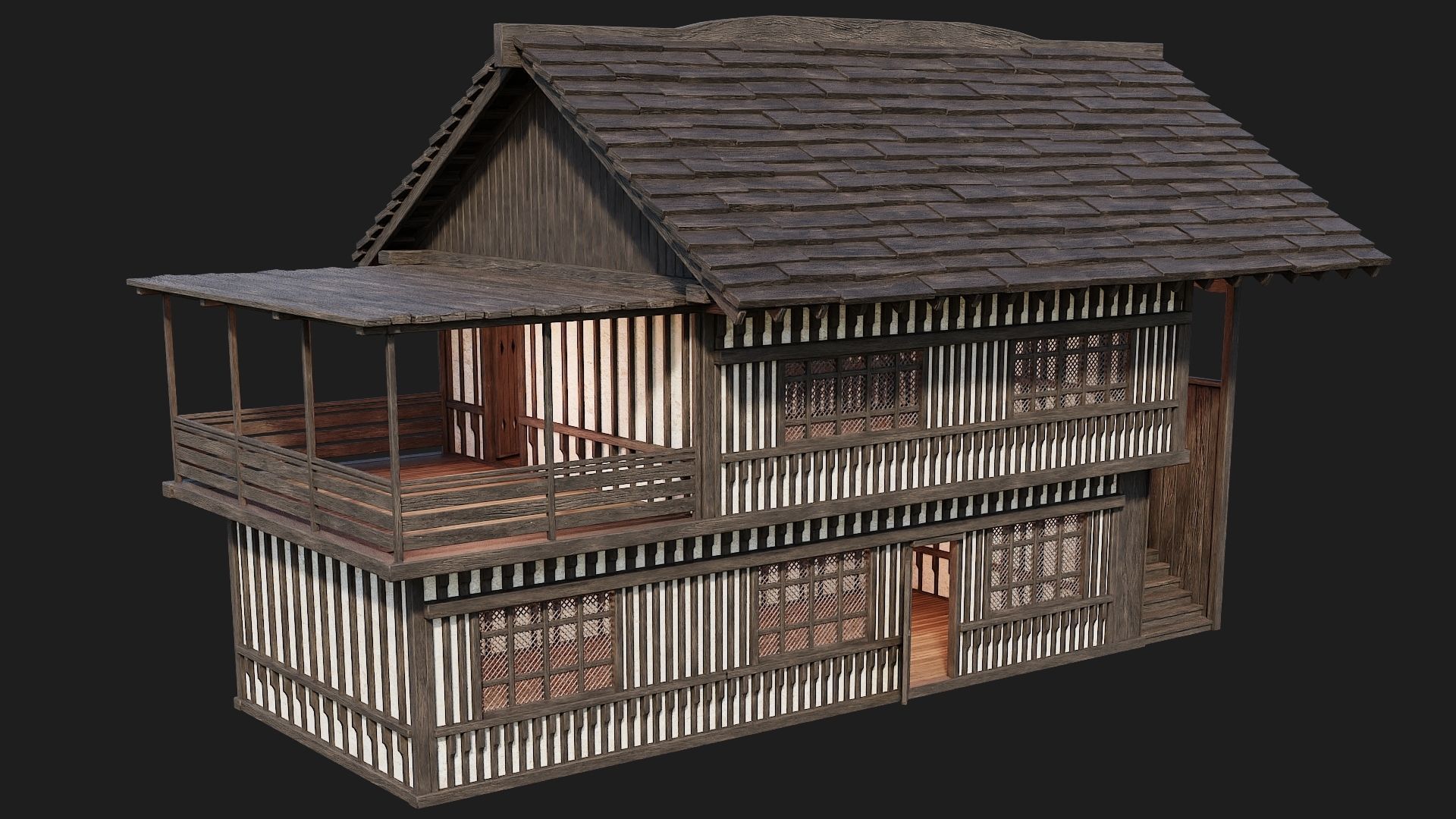 Old Medieval Building 4K Textures GameReady 112 Low-poly 3D model_4