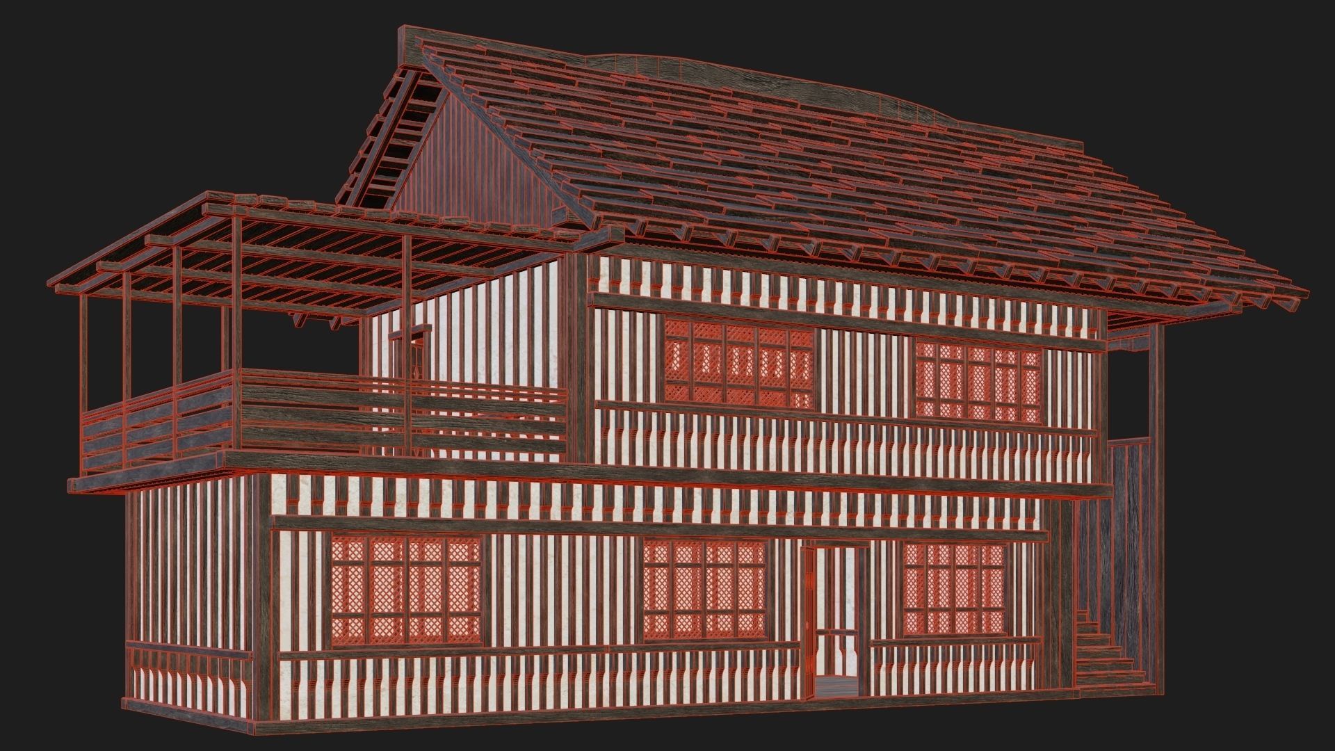 Old Medieval Building 4K Textures GameReady 112 Low-poly 3D model_6