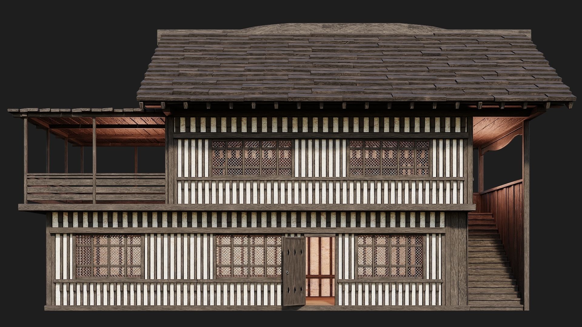 Old Medieval Building 4K Textures GameReady 112 Low-poly 3D model_2