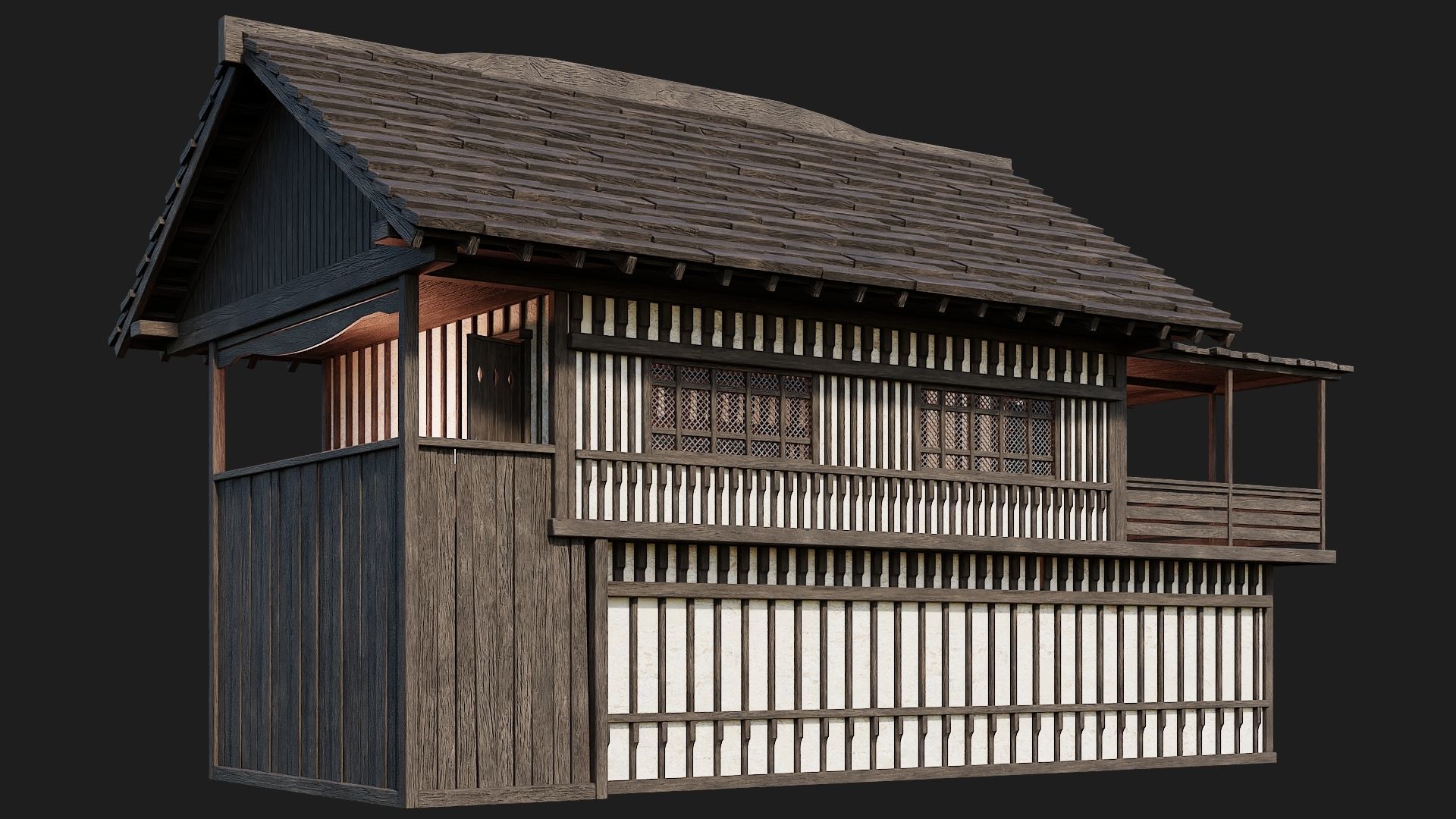 Old Medieval Building 4K Textures GameReady 112 Low-poly 3D model_7