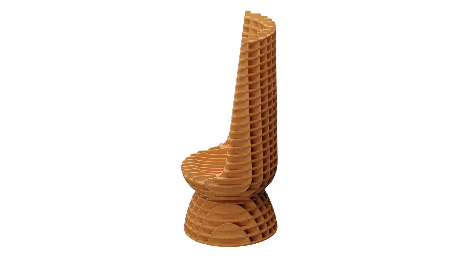 Parametric chair 01 3D model_1