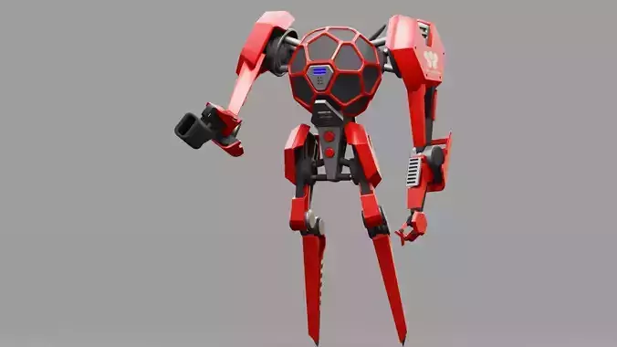 HEXA MOSQUITO DROID  rigged character