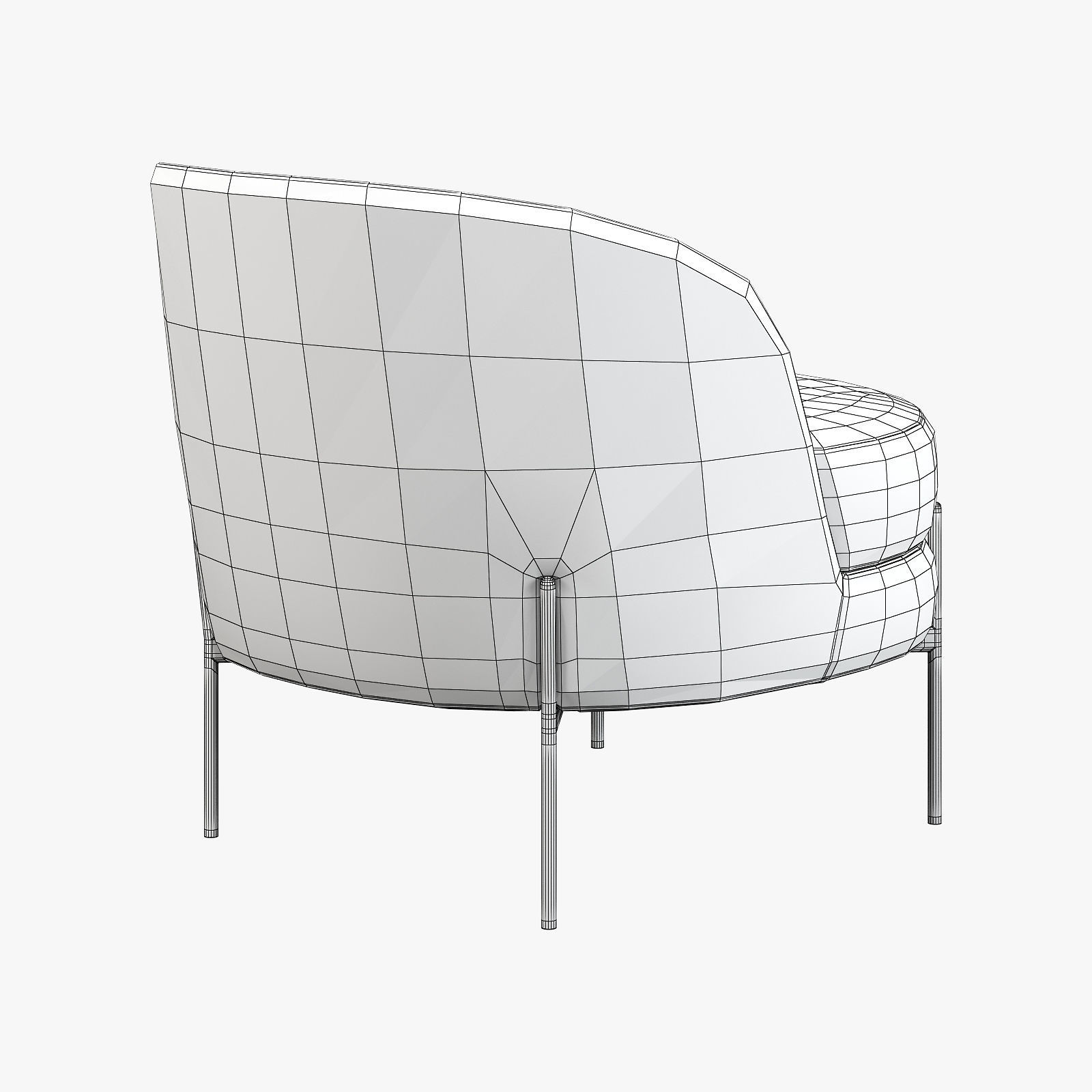 Vetro mebel bella rose armchair 3D model_7