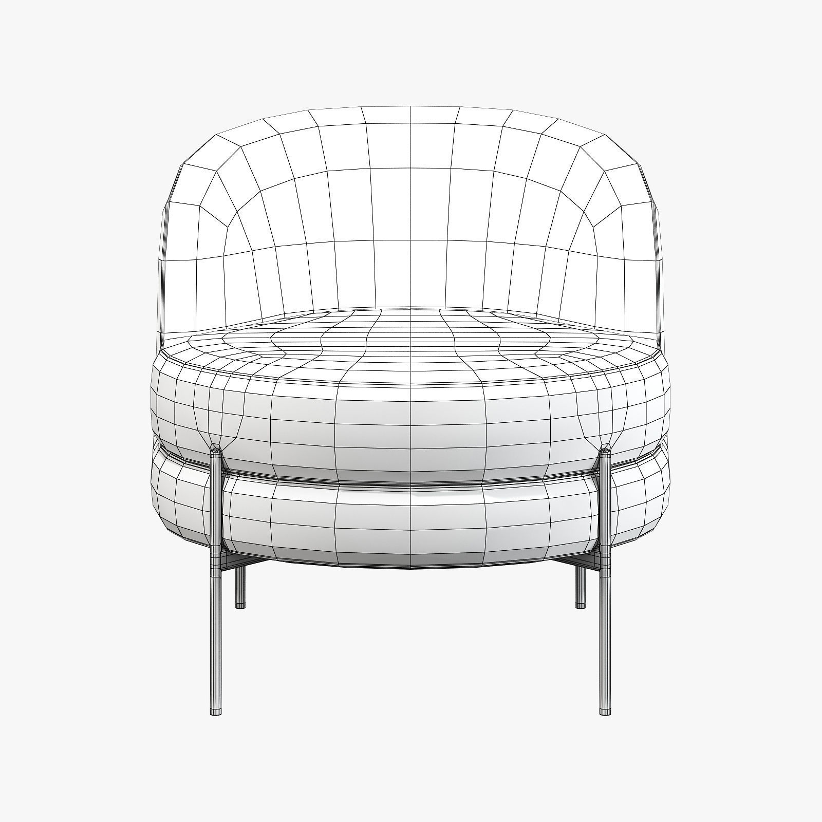 Vetro mebel bella rose armchair 3D model_8
