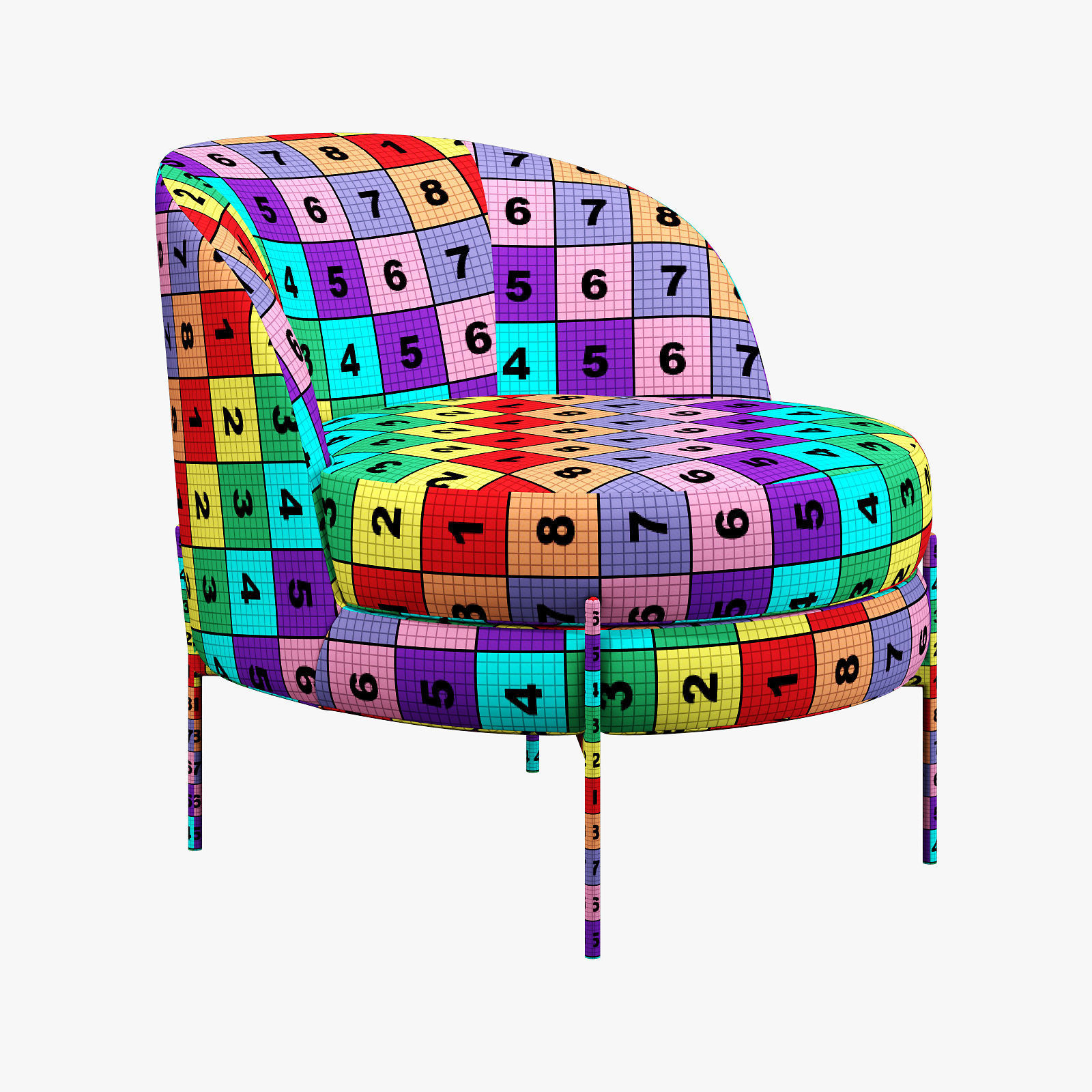 Vetro mebel bella rose armchair 3D model_9