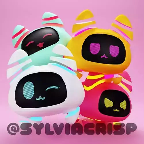 Robo Hoverkitty      VRCHAT AND CVR READY      SylviaCrisp Low-poly 3D model