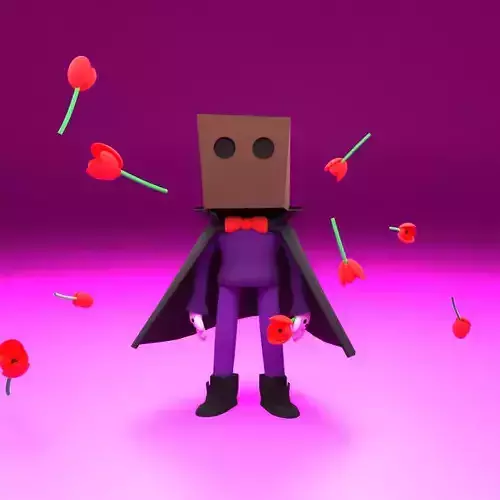 stranger low poly boy character Low-poly 3D model