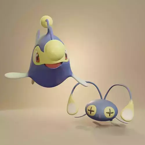 Pokemon - Chinchou and Lanturn 3D print model
