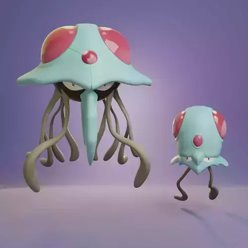 Pokemon - Tentacool and Tentacruel 3D print model