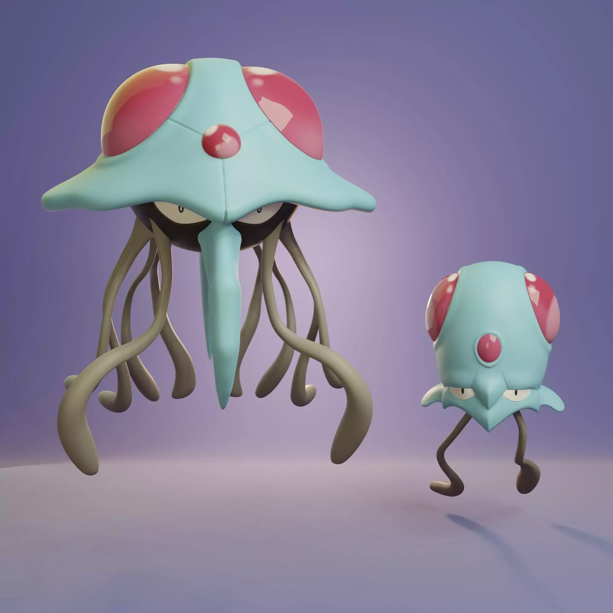 Pokemon - Tentacool and Tentacruel 3D print model_0
