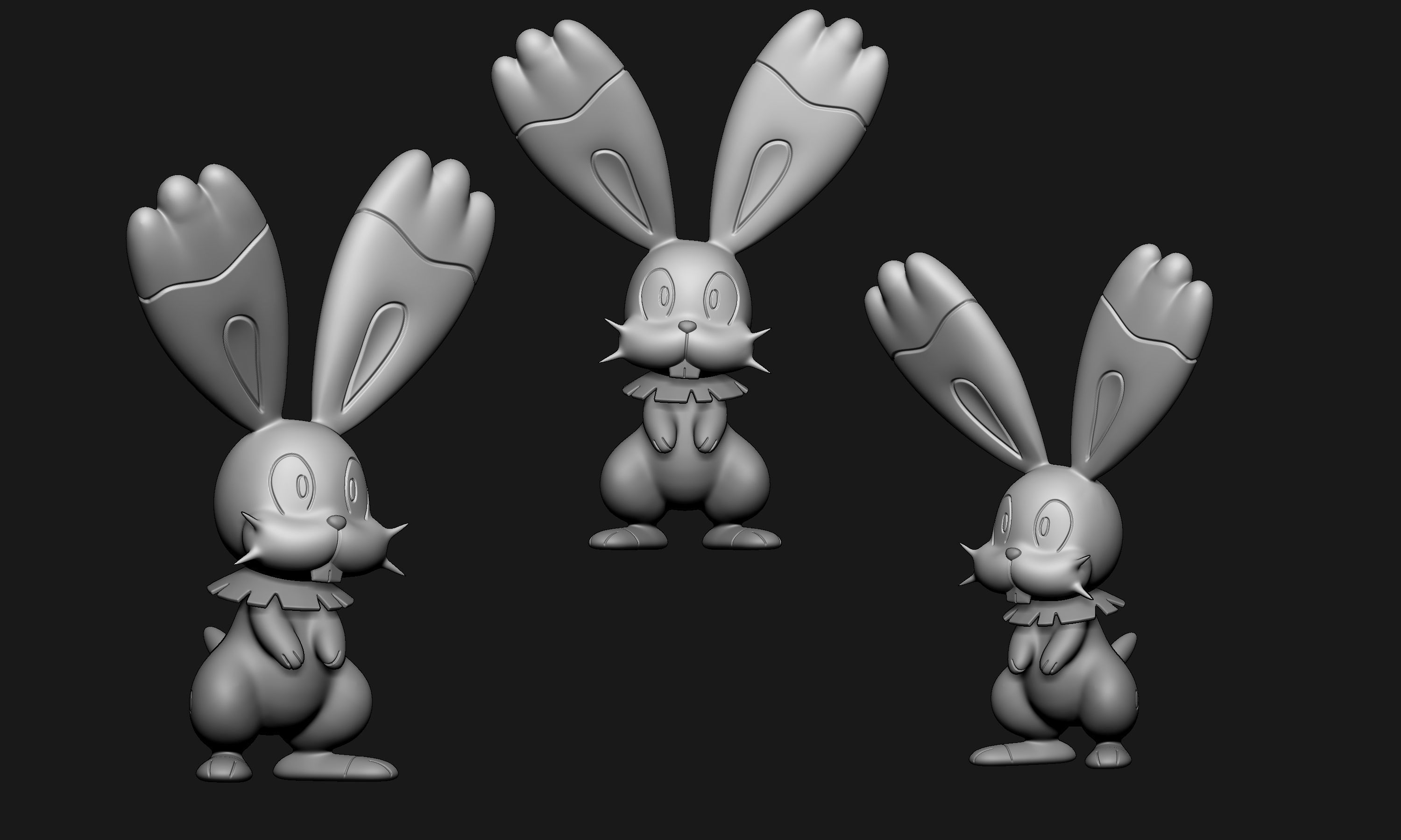 Pokemon - Bunnelby 3D print model_5