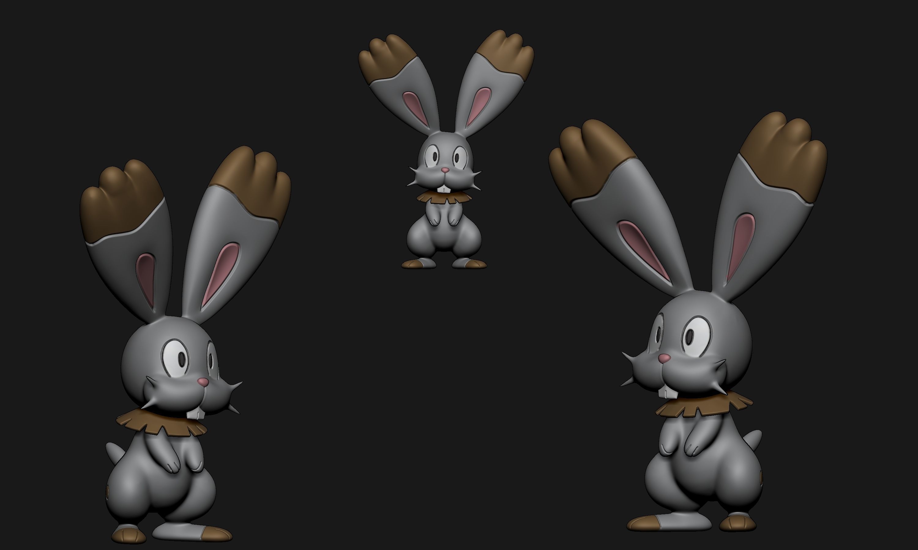 Pokemon - Bunnelby 3D print model_2