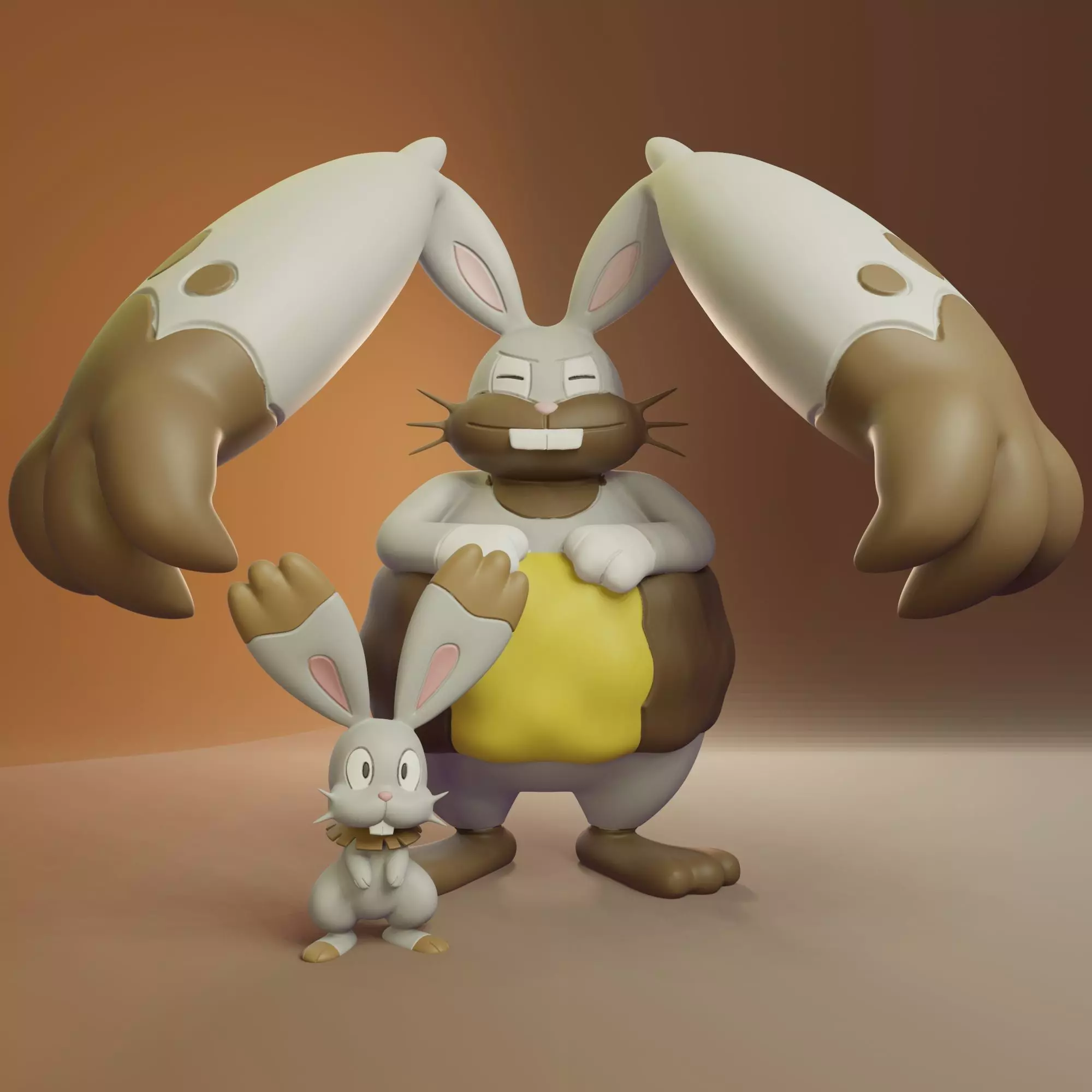 Pokemon - Bunnelby and Diggersby 3D print model_0