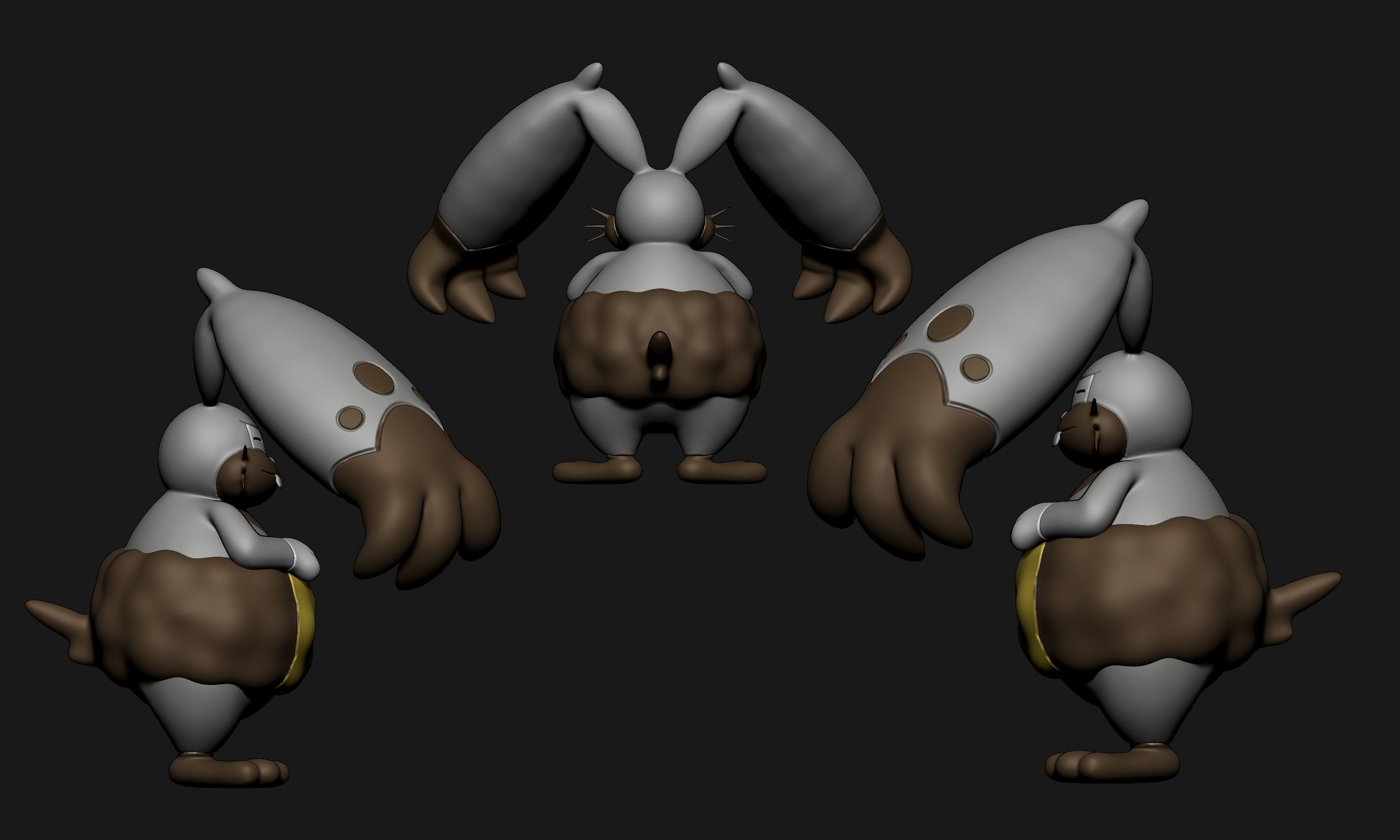 Pokemon - Bunnelby and Diggersby 3D print model_11