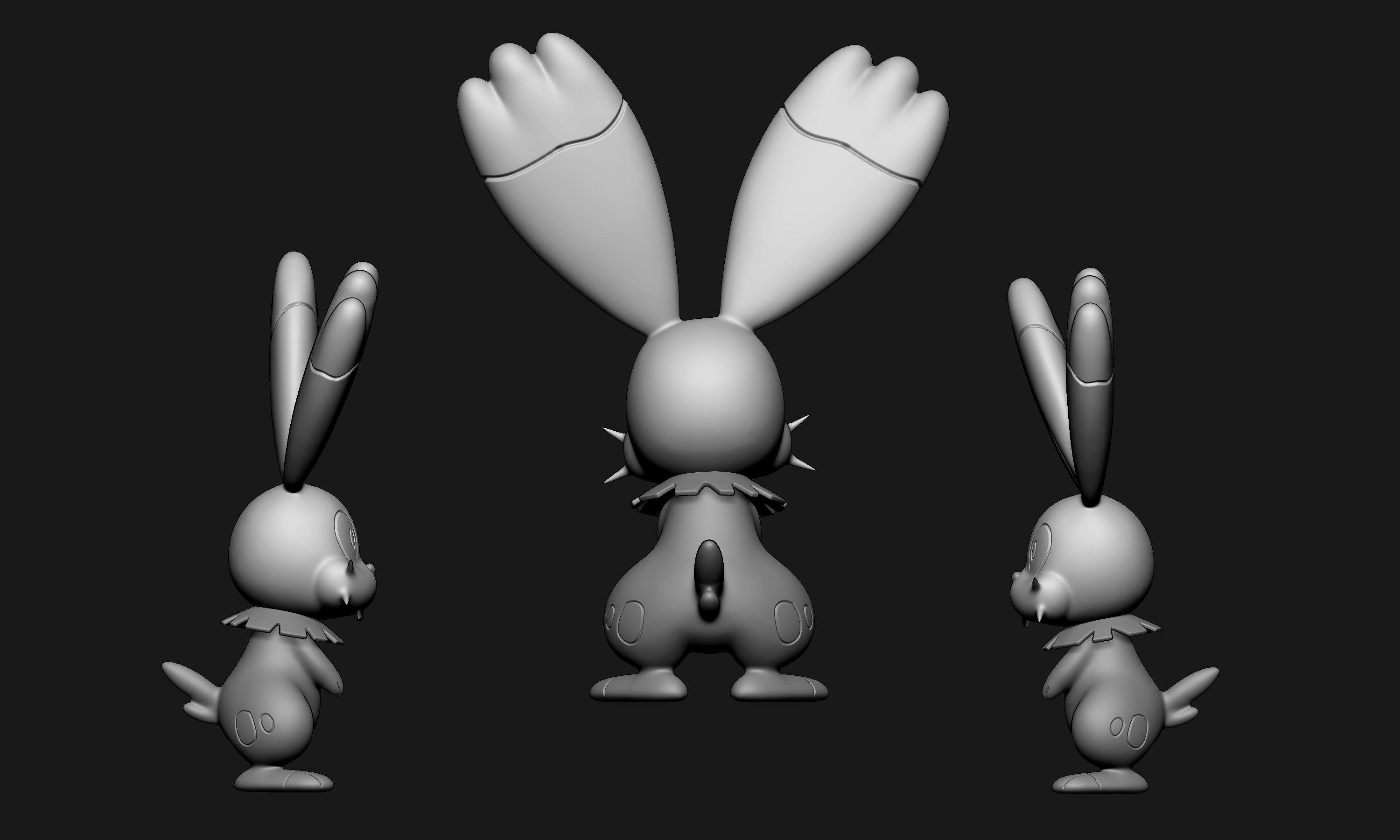 Pokemon - Bunnelby and Diggersby 3D print model_7