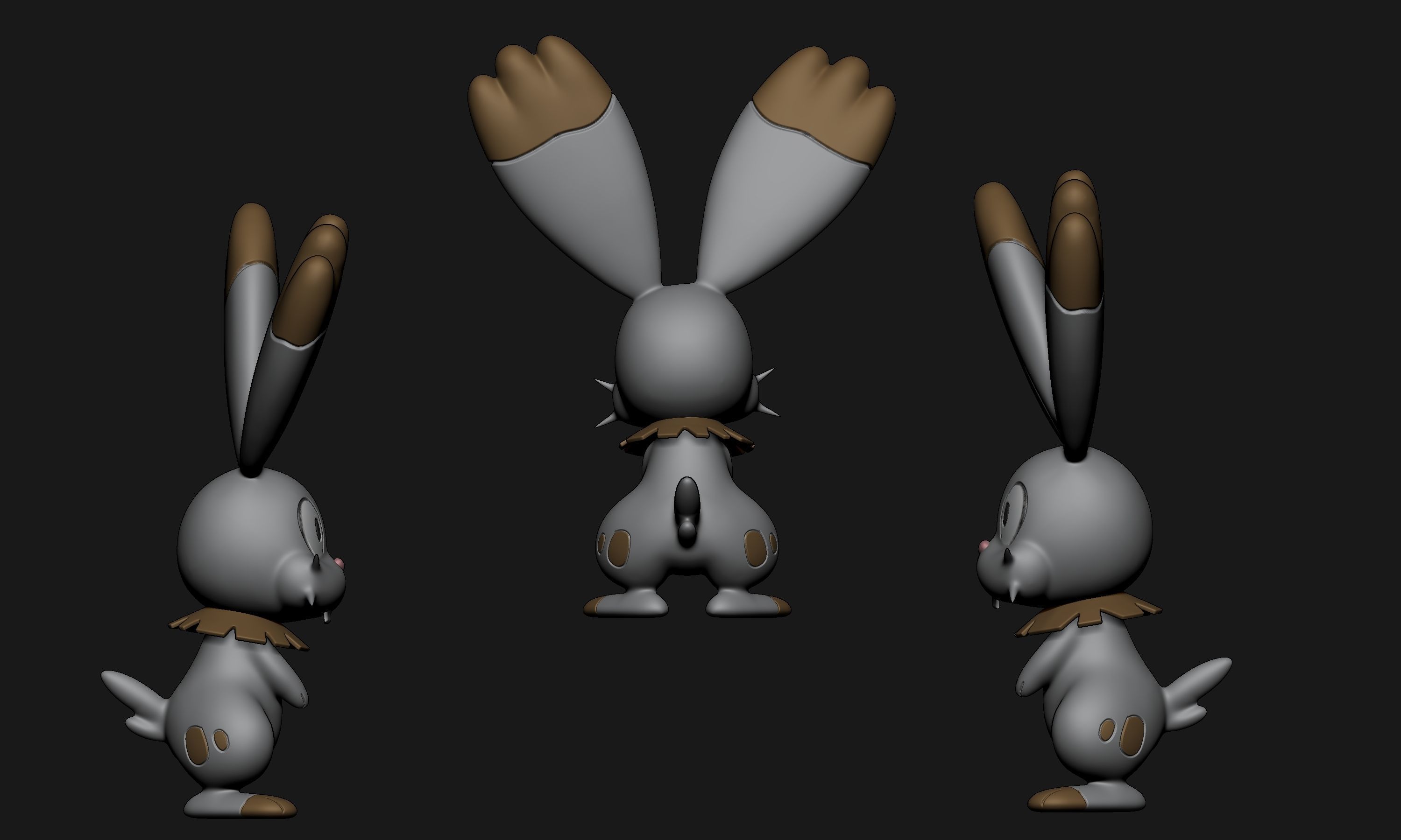 Pokemon - Bunnelby and Diggersby 3D print model_4