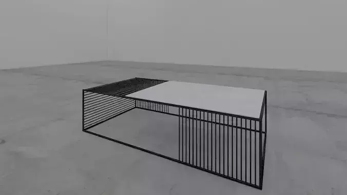 mesa centro Low-poly 3D model
