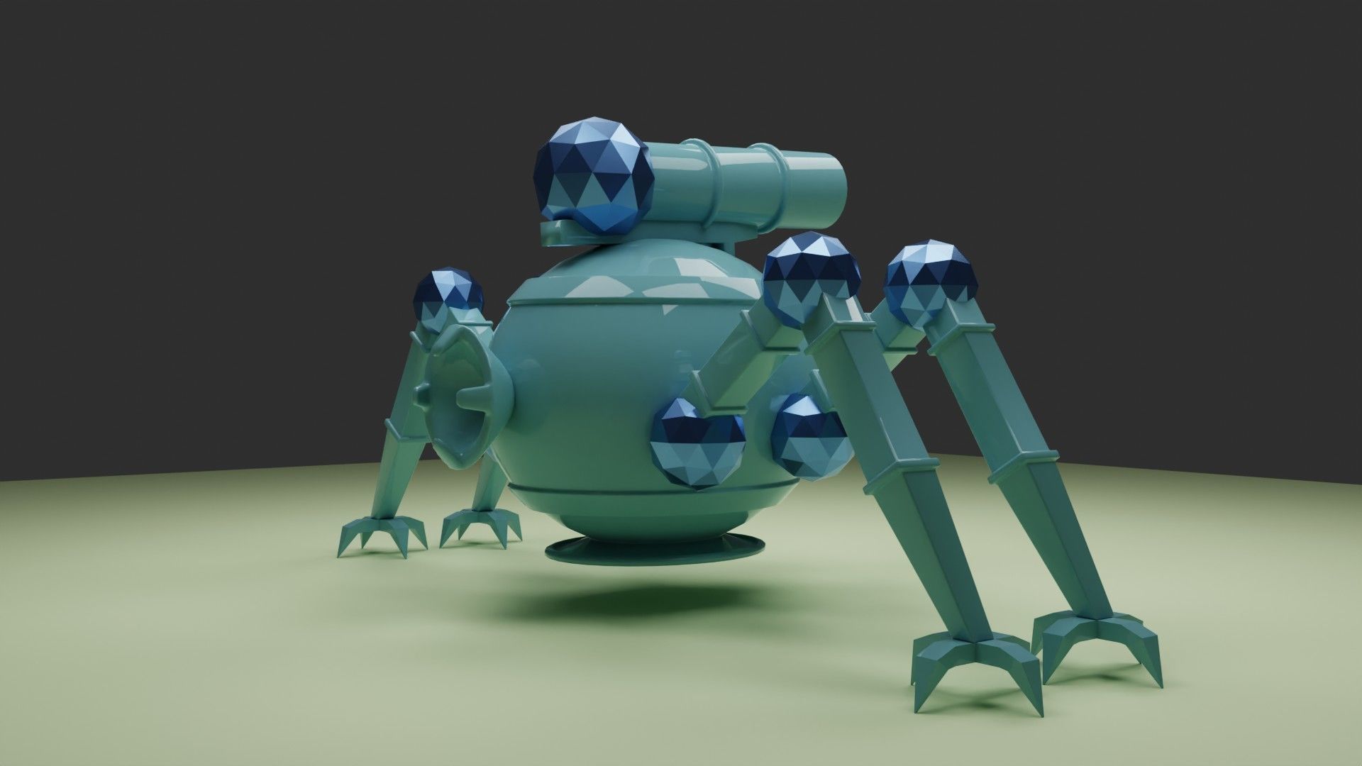 war machine Low-poly 3D model_1