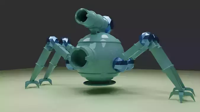 war machine Low-poly 3D model