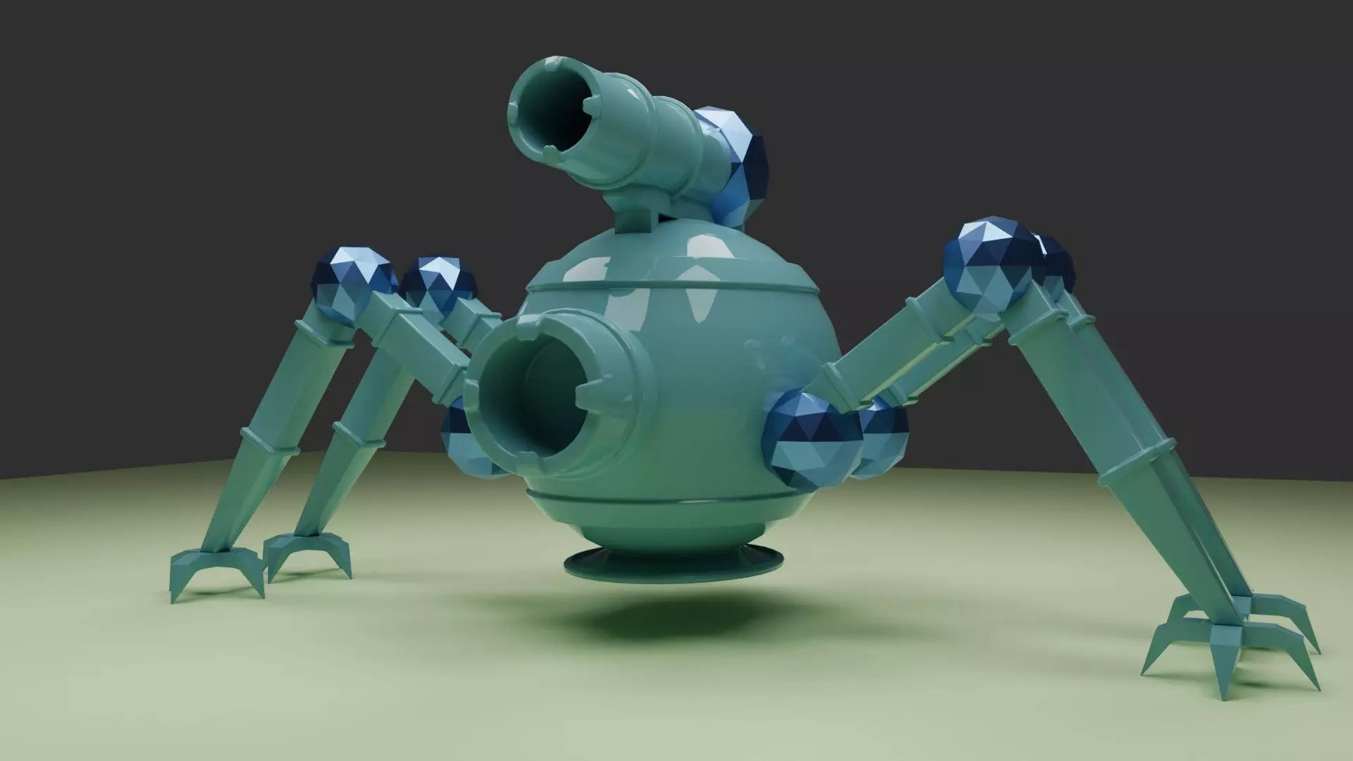 war machine Low-poly 3D model_0