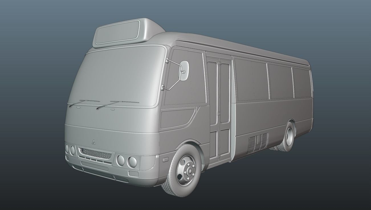 Mitsubishi Fuso Rosa Pack of 3 Models 3D Model Collection_11