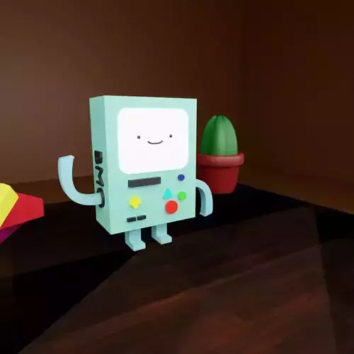 BMO form adventure time Low-poly 3D model